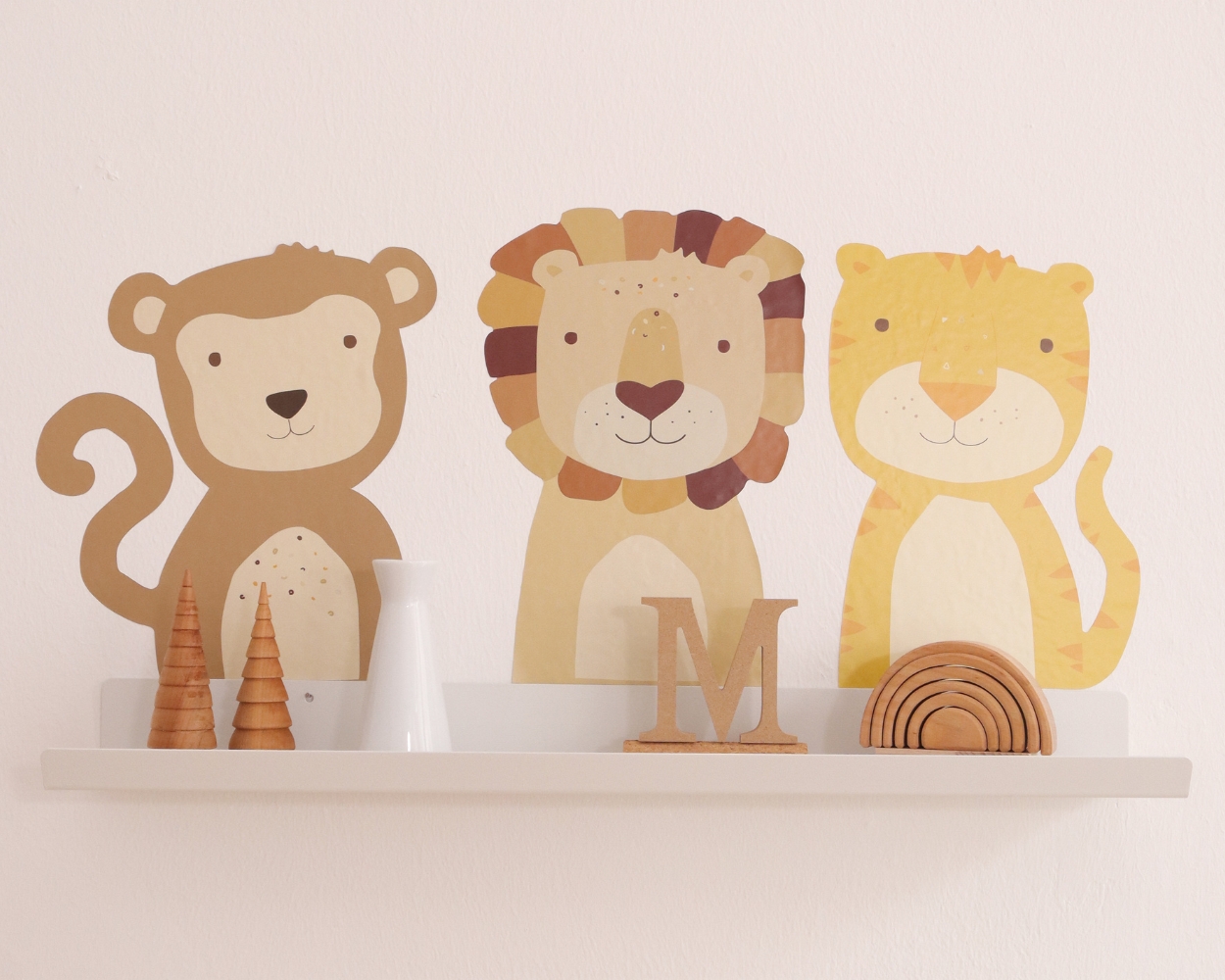 Wandtattoo Kinderzimmer Tiere Kinderzimmer Tiere Löwe, Tiger und Affe als Wandattoo Kinderzimmer Tiere
