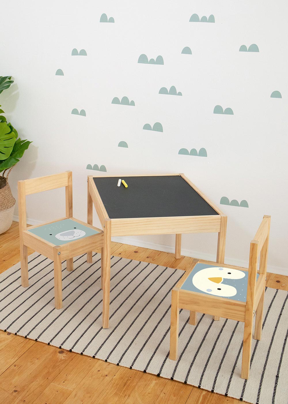 klebefolie ikea laett kinderstuhl tierig pinguin 4