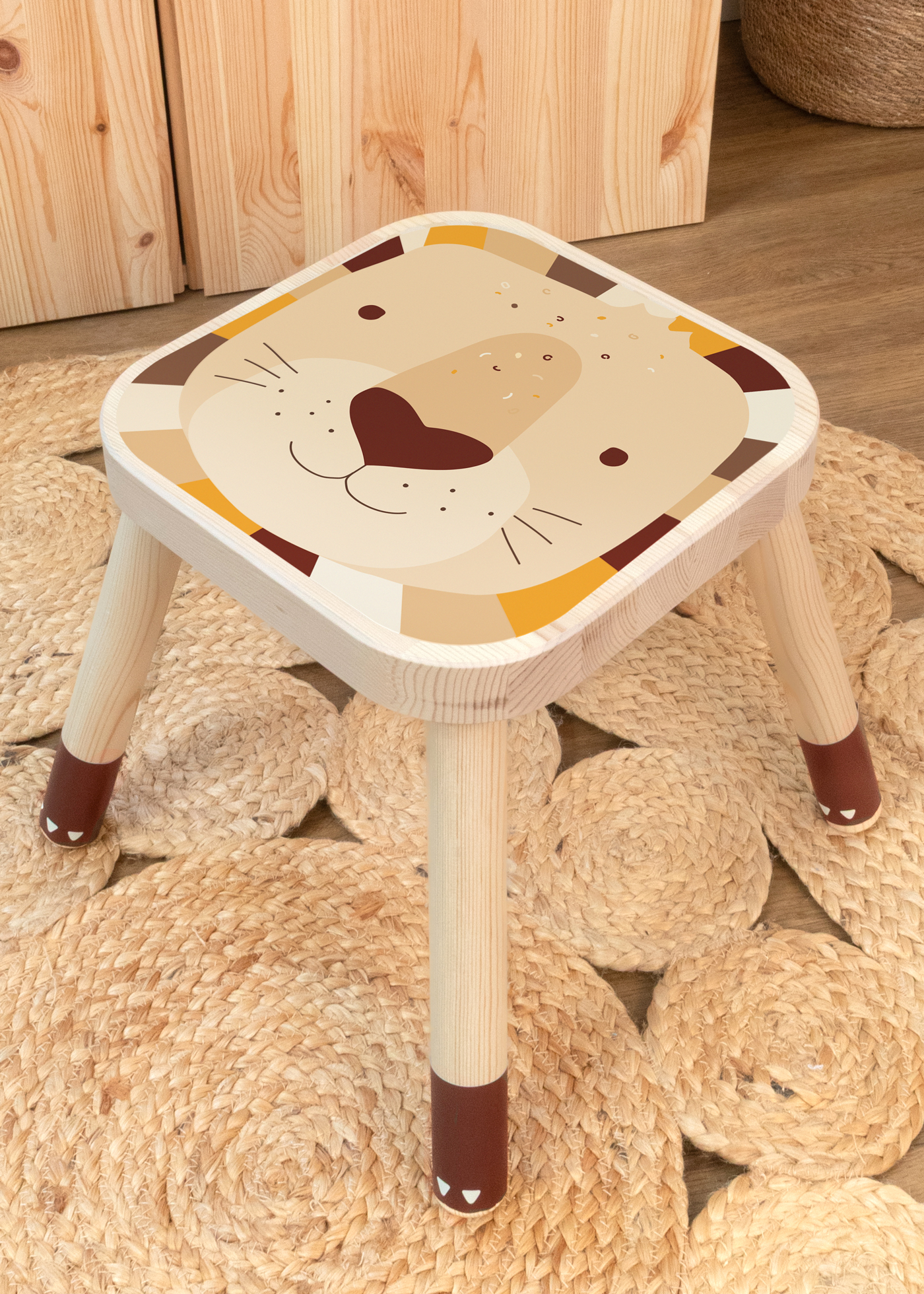 klebefolie ikea flisat kinderhocker tierig loewe 00