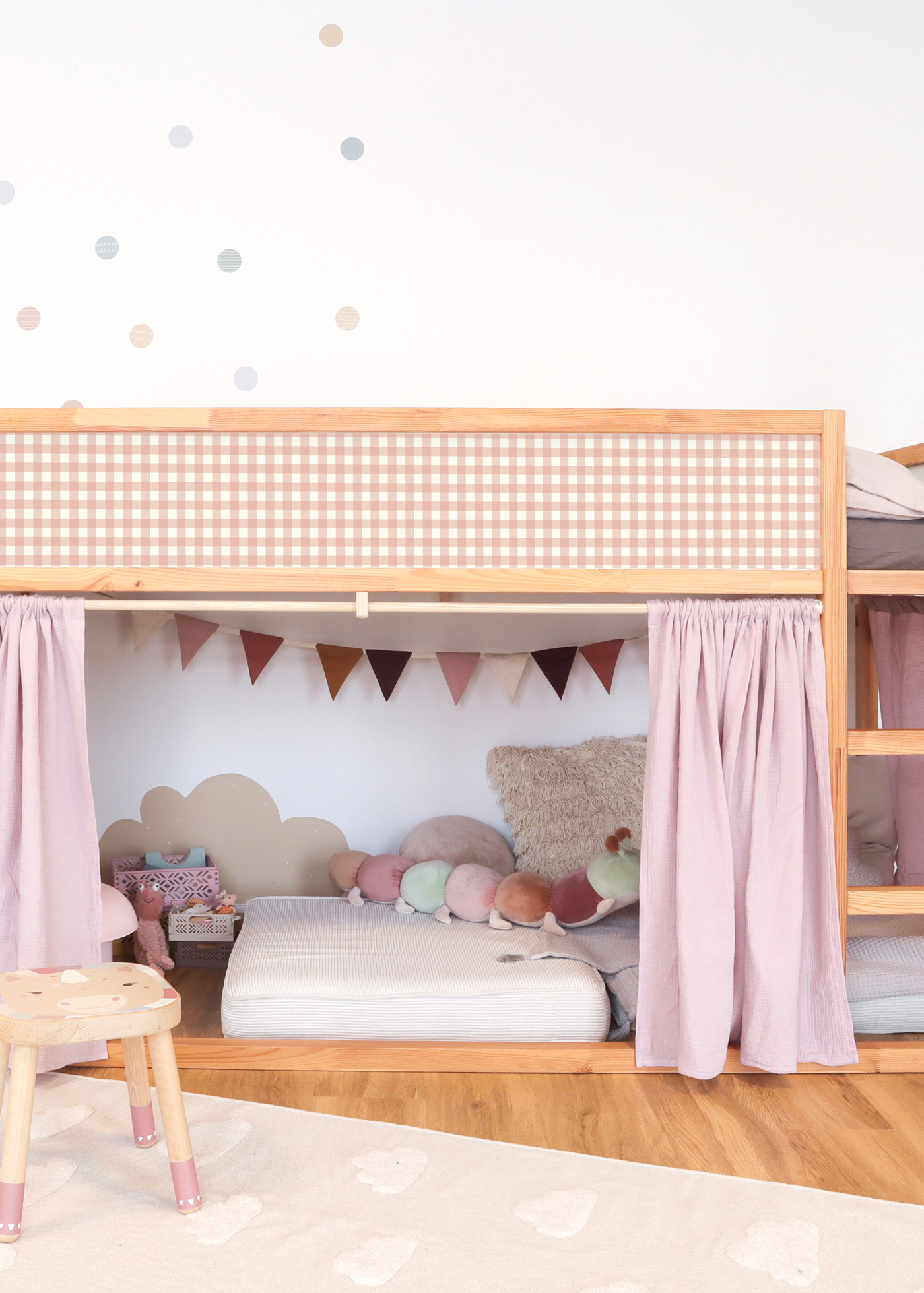 klebefolie ikea kura hochbett vichy karo rosa 2er set 1 klebefolie ikea kura hochbett vichy karo rosa 2er set 1