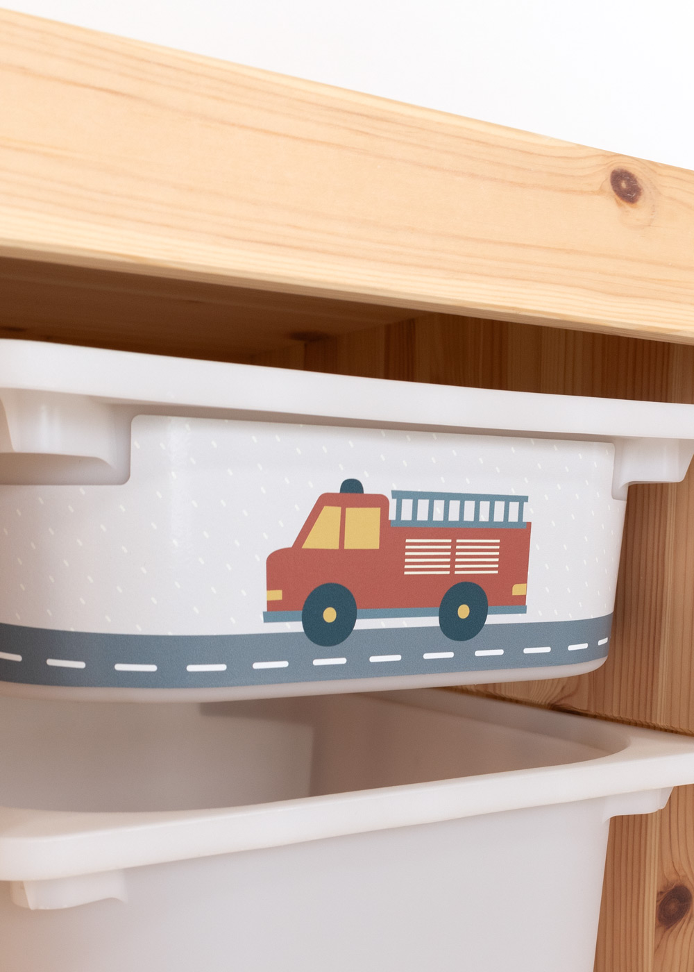Film adhésif pour IKEA TROFAST étagère FEUERWEHR camion de pompier Ikea Hack IKEA TROFAST boîtes autocollantes  Film adhésif pour IKEA TROFAST étagère FEUERWEHR camion de pompier Ikea Hack IKEA TROFAST boîtes autocollantes
