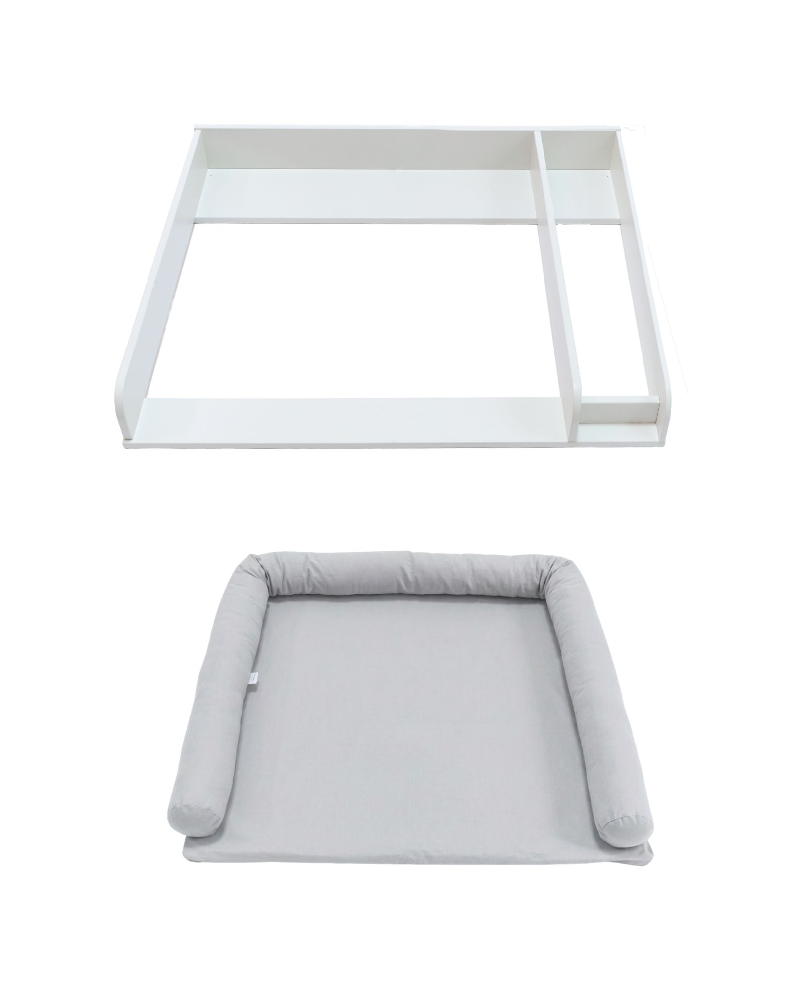 Regalrahmen, Bettgestell, weiß, Holzwerkstoff, Platzsparendes Design