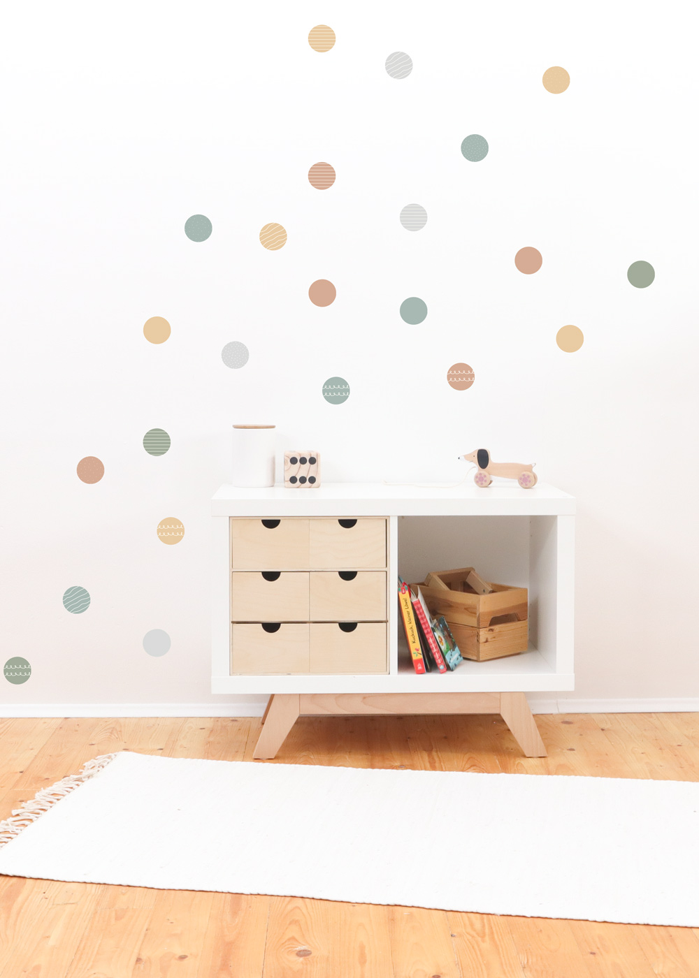 stickerset wand moebel polka dots cashew steingrau 0