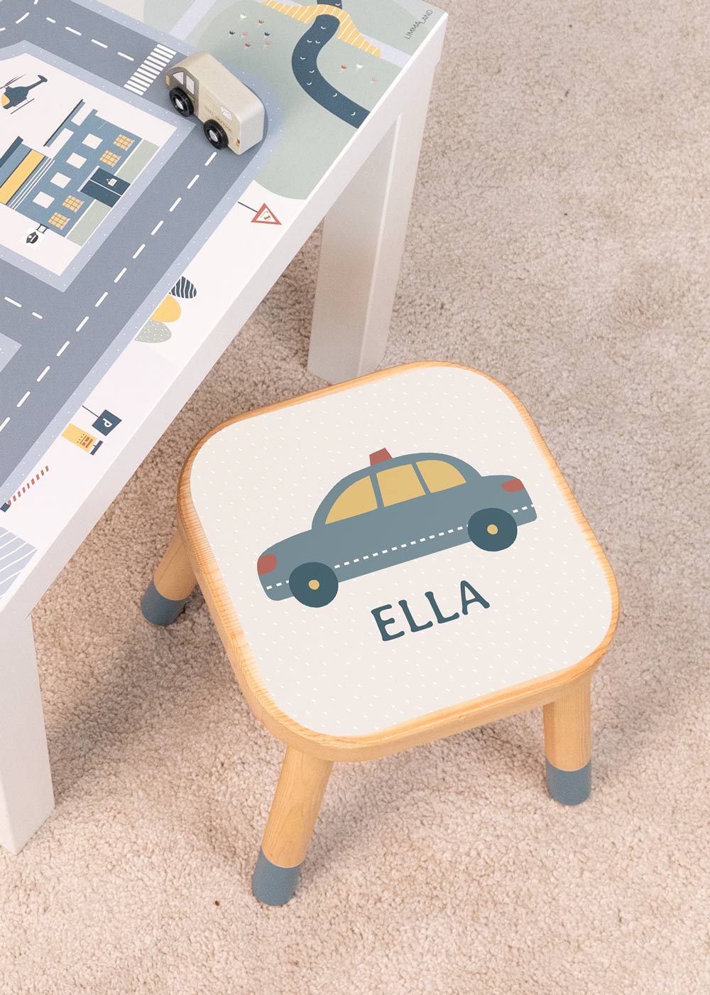 Polizei Klebefolie für Ikea Flisat Kinderhocker personalisierbar Polizei Klebefolie für Ikea Flisat Kinderhocker personalisierbar