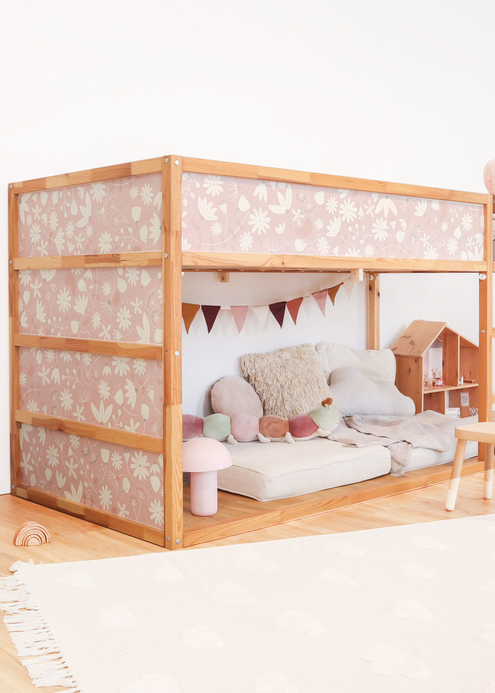 klebefolie ikea kura hochbett blumig blush 5er set 0 klebefolie ikea kura hochbett blumig blush 5er set 0