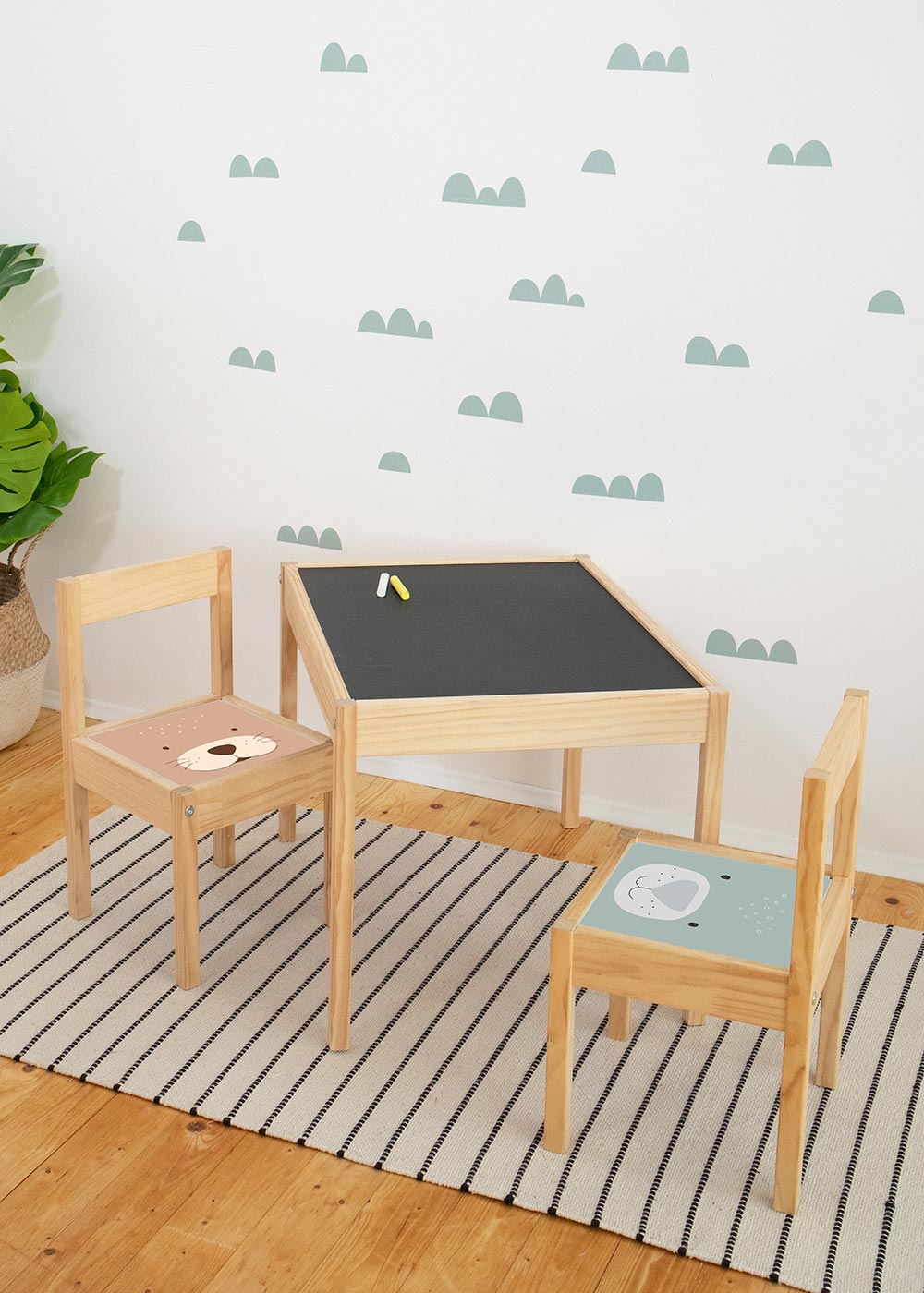 klebefolie ikea laett kinderstuhl tierig otter 3