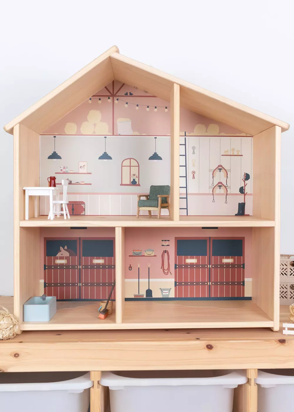  Film adhésif pour IKEA FLISAT maison de poupée copie