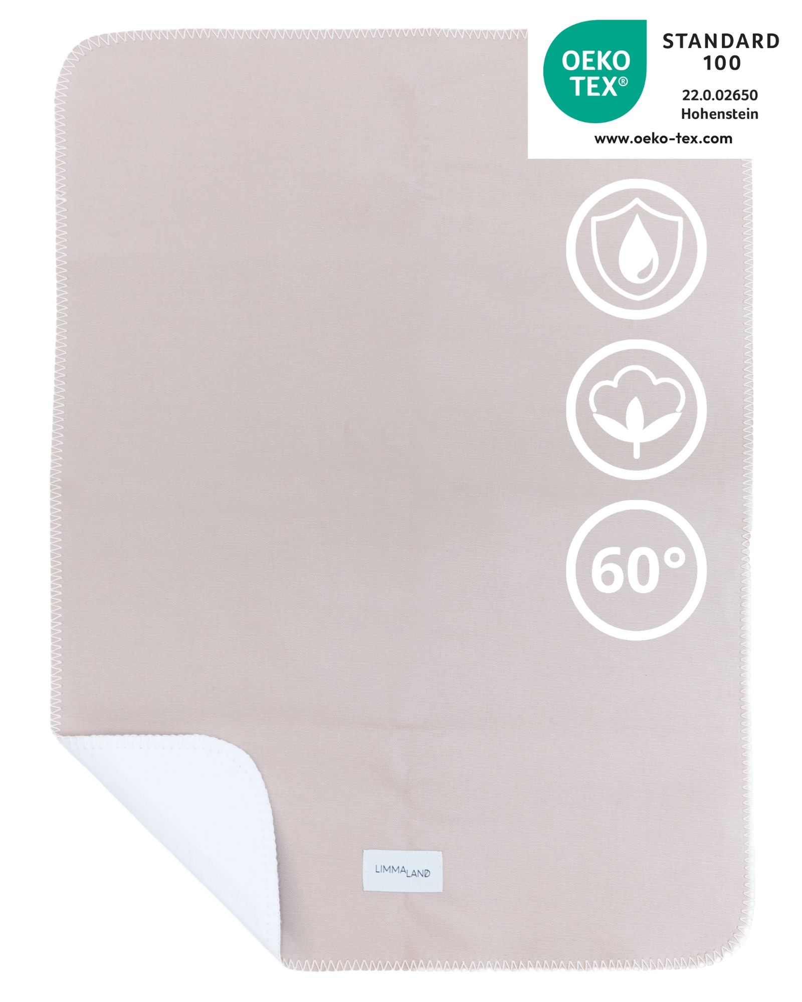 Babydecke, Minky, beige, 60°, OEKO-TEX