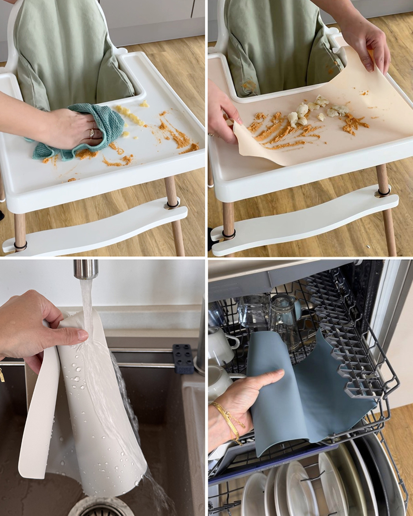 silikonmatte ikea antilop hochstuhl klecka mat creme 05
