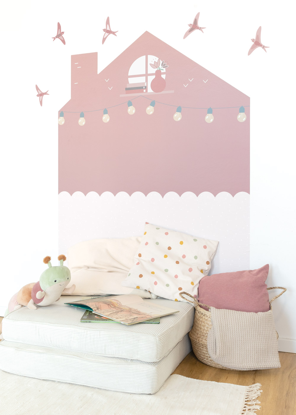 klebefolie haus kinderzimmer wandhus rosenholz 4 klebefolie haus kinderzimmer wandhus rosenholz 4
