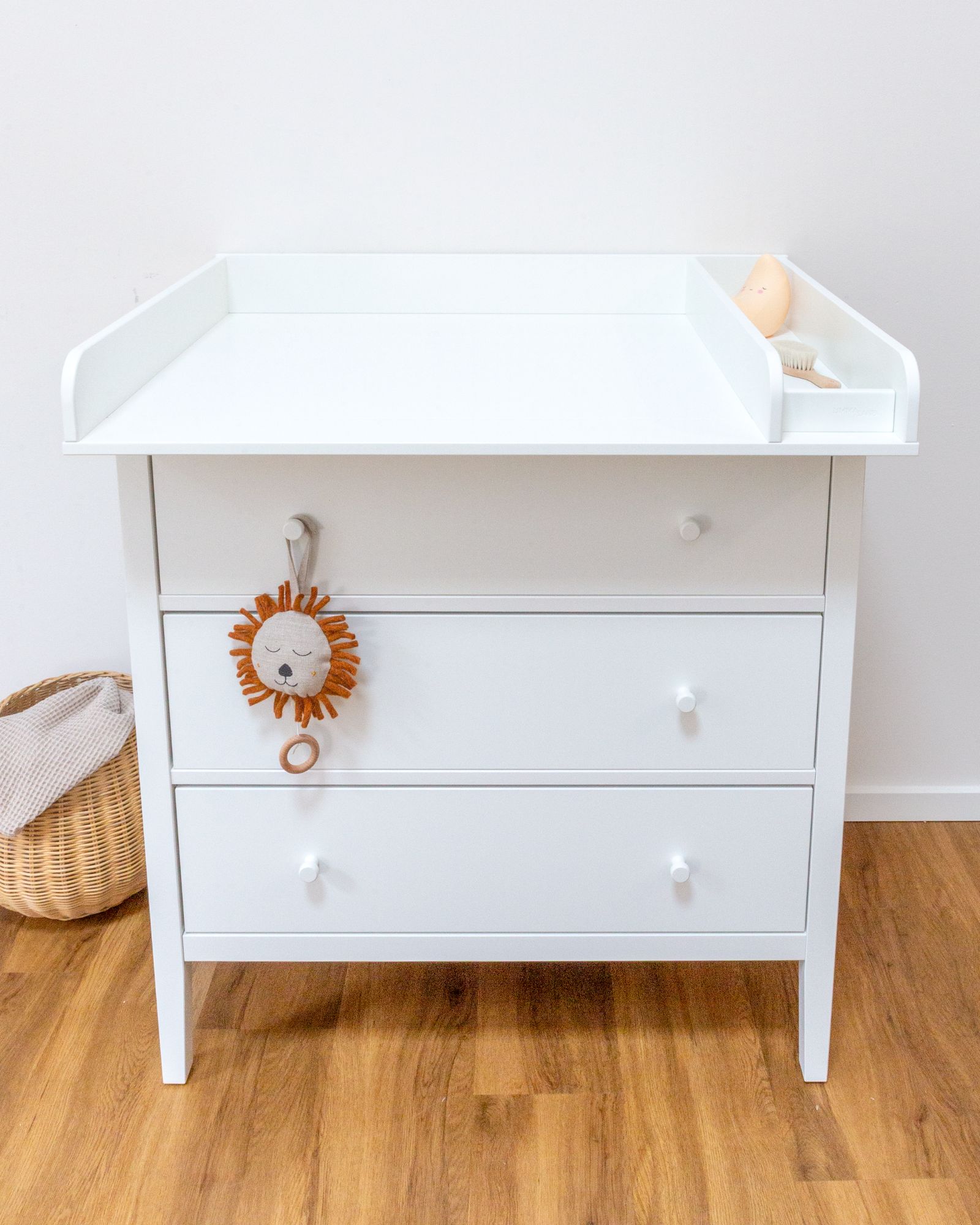 wickelkommode, weiß, holz, babyzimmer, dreischubladen