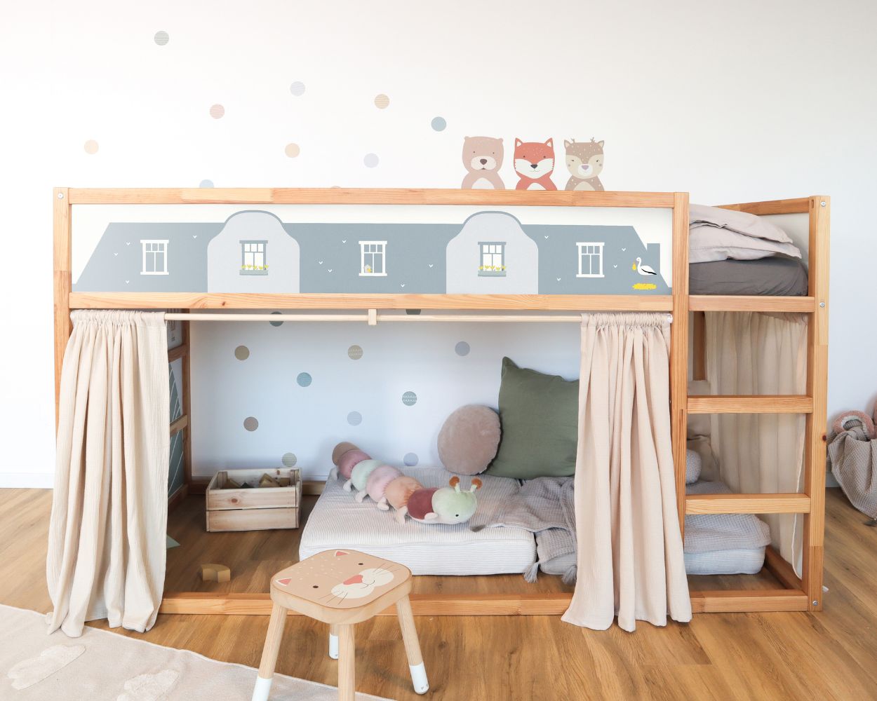 Kinderzimmer mit Hochbett Aménager une petite chambre enfant