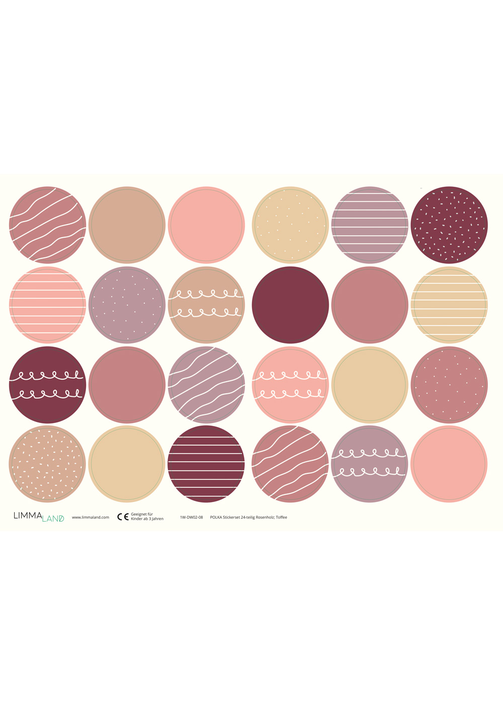 stickerset wand moebel polka dots rosenholz toffee 99 stickerset wand moebel polka dots rosenholz toffee 99
