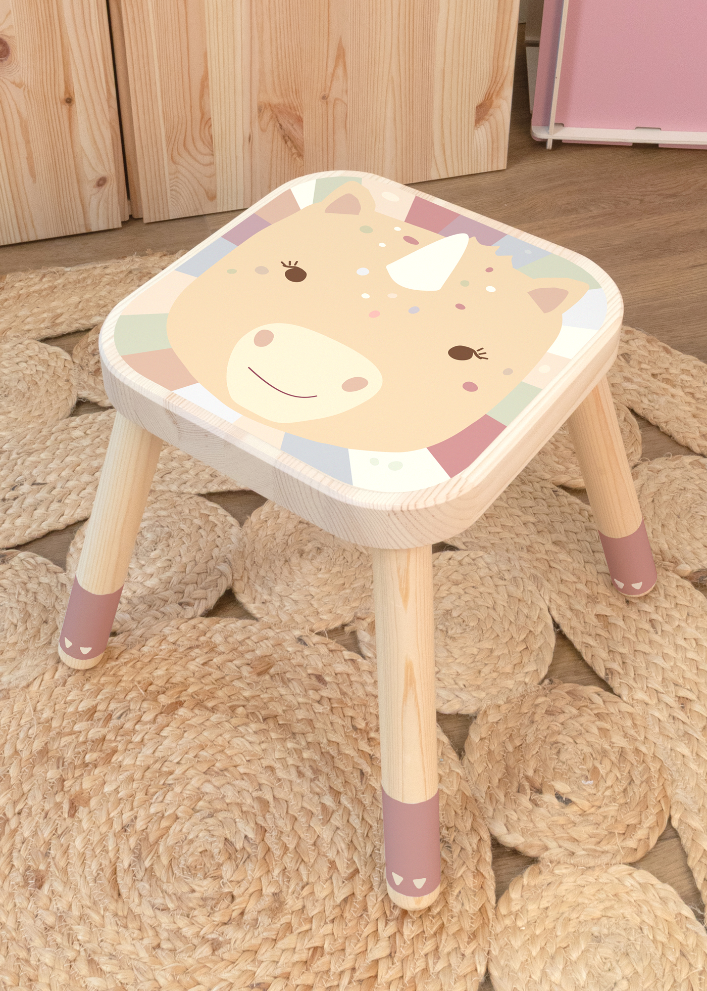  Film adhésif pour tabouret Ikea licorne autocollant IKEA FLISAT tabouret enfant