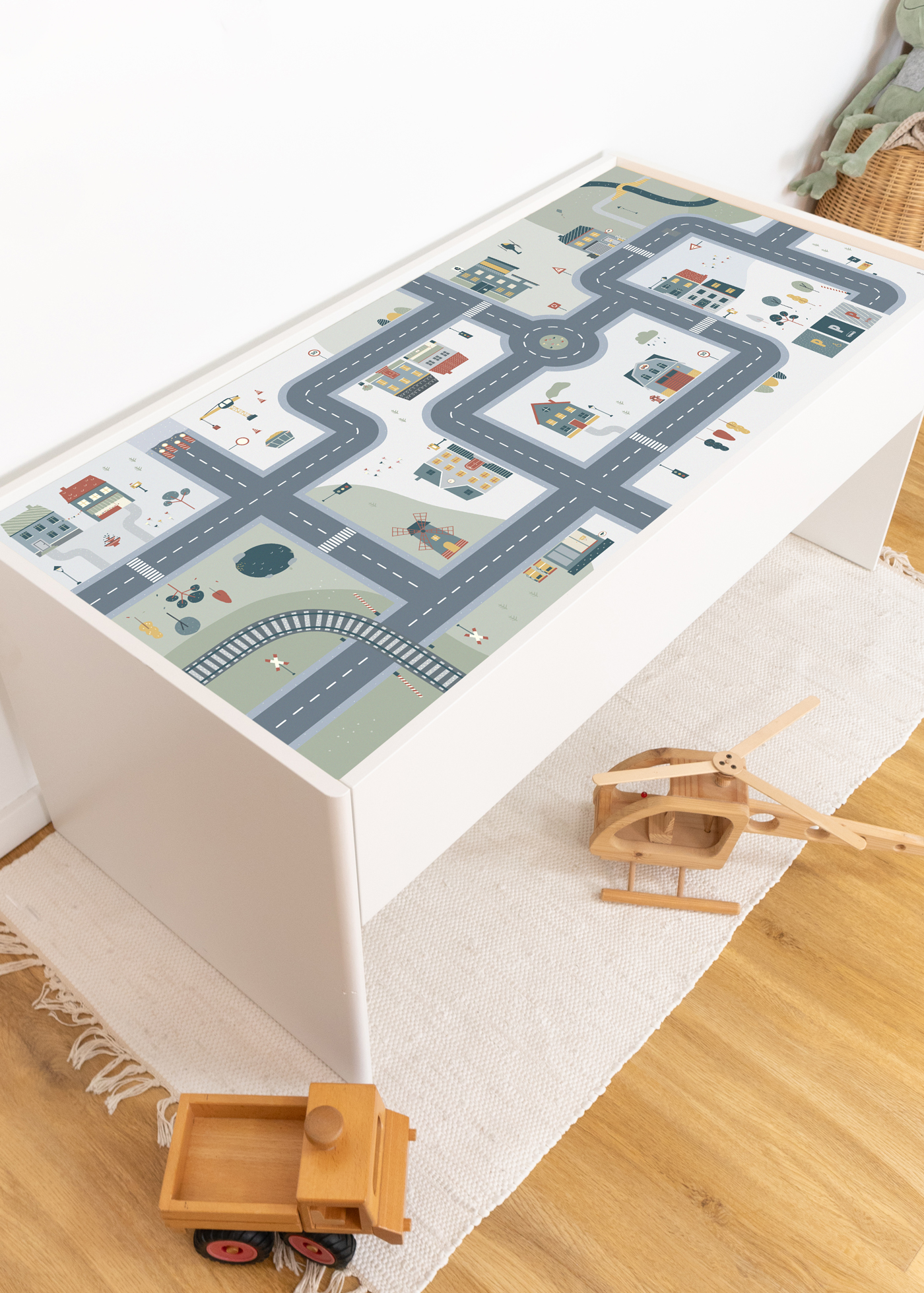  Film adhésif pour IKEA DUNDRA table de jeu avec espace de rangement