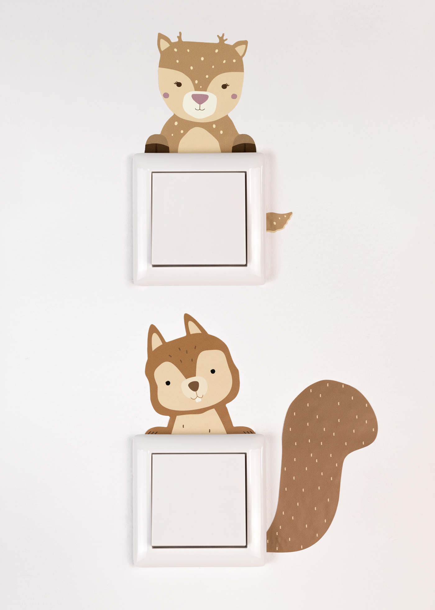 Lichtschalter Sticker mit Tiermotiv Waldtiere Lichtschalter Sticker mit Tiermotiv Waldtiere