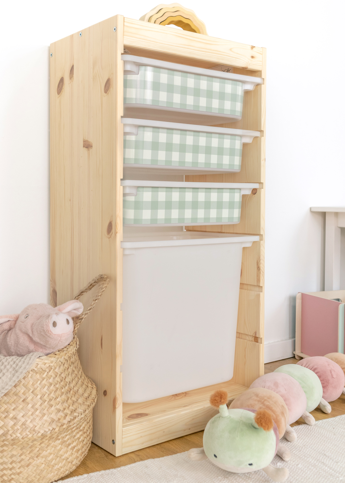 stickerset ikea trofast box klein laengsseite vichy karo eukalyptus 3er set 3 stickerset ikea trofast box klein laengsseite vichy karo eukalyptus 3er set