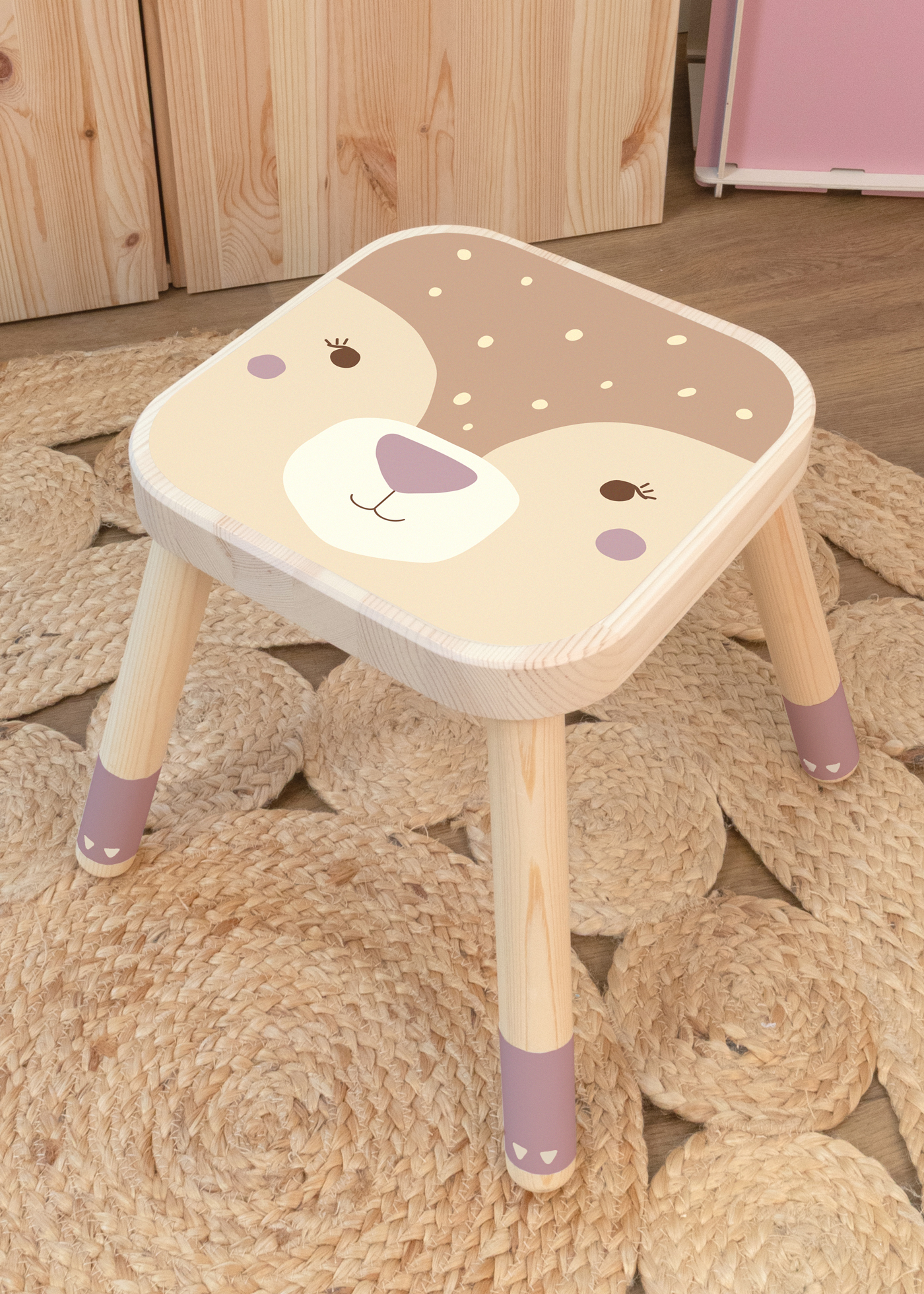 klebefolie ikea flisat kinderhocker tierig reh 00