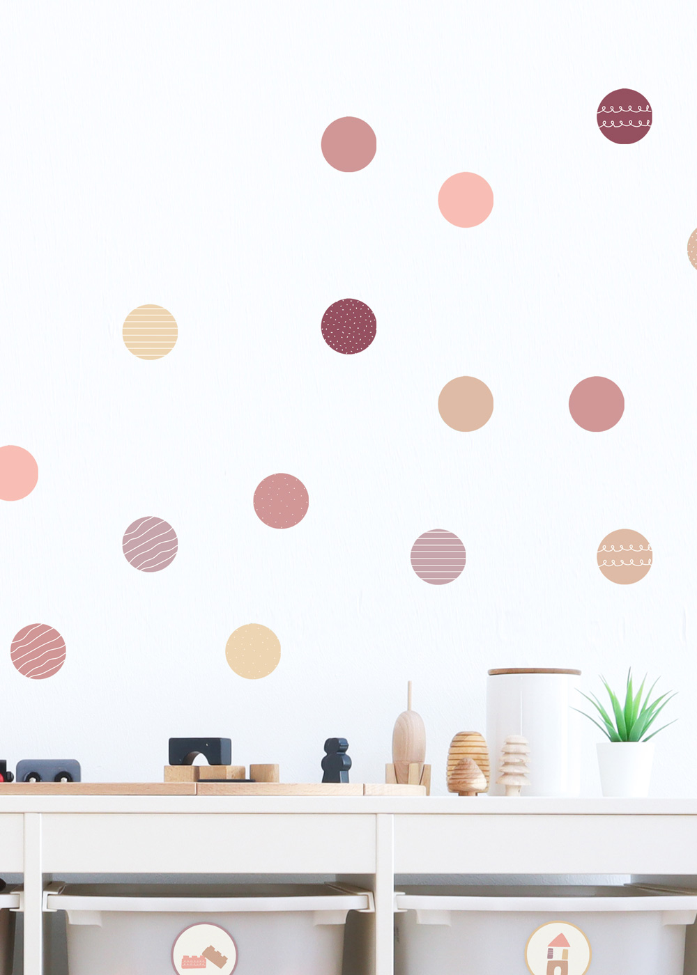stickerset wand moebel polka dots rosenholz toffee 4 stickerset wand moebel polka dots rosenholz toffee 4