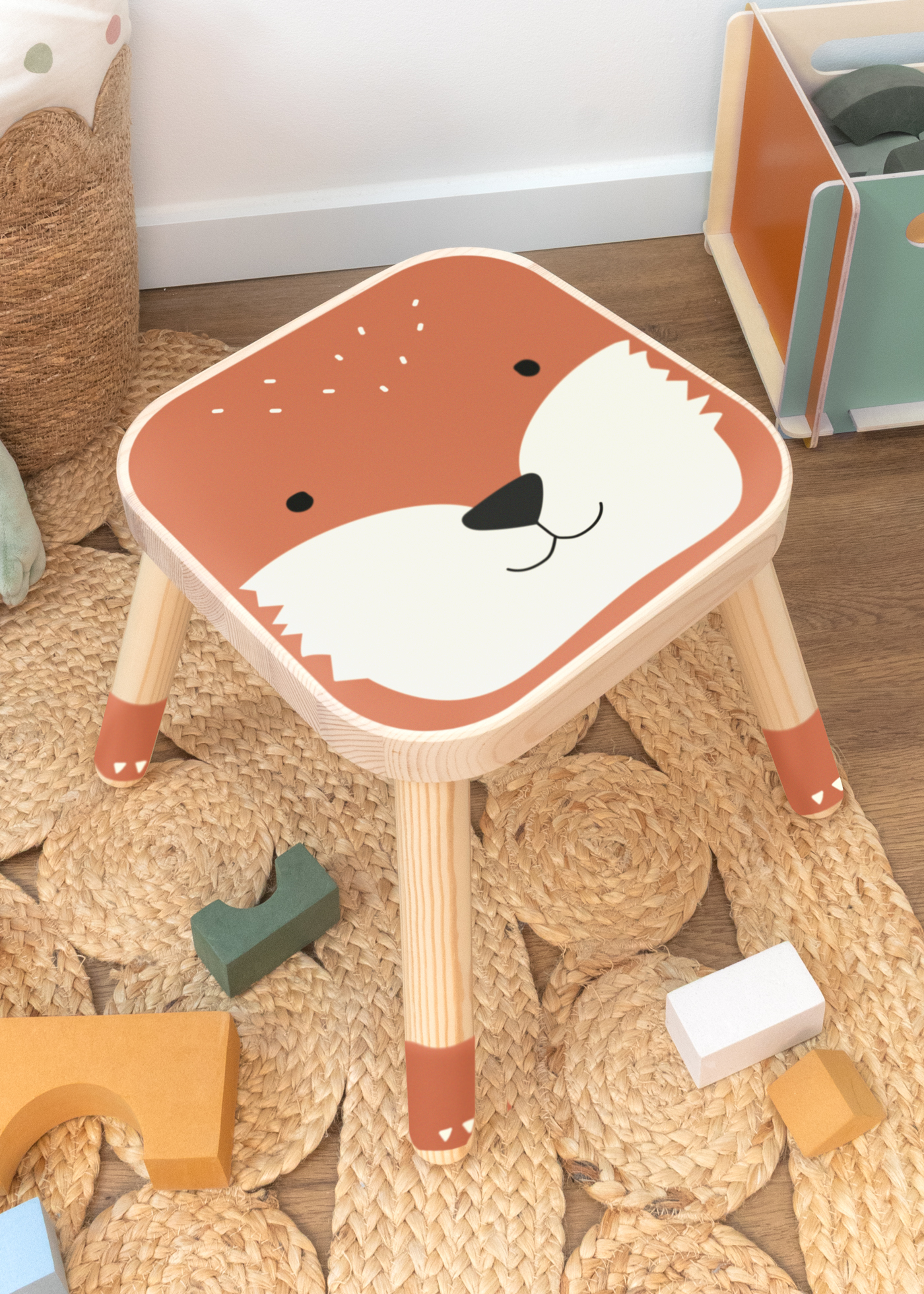 klebefolie ikea flisat kinderhocker tierig fuchs 00