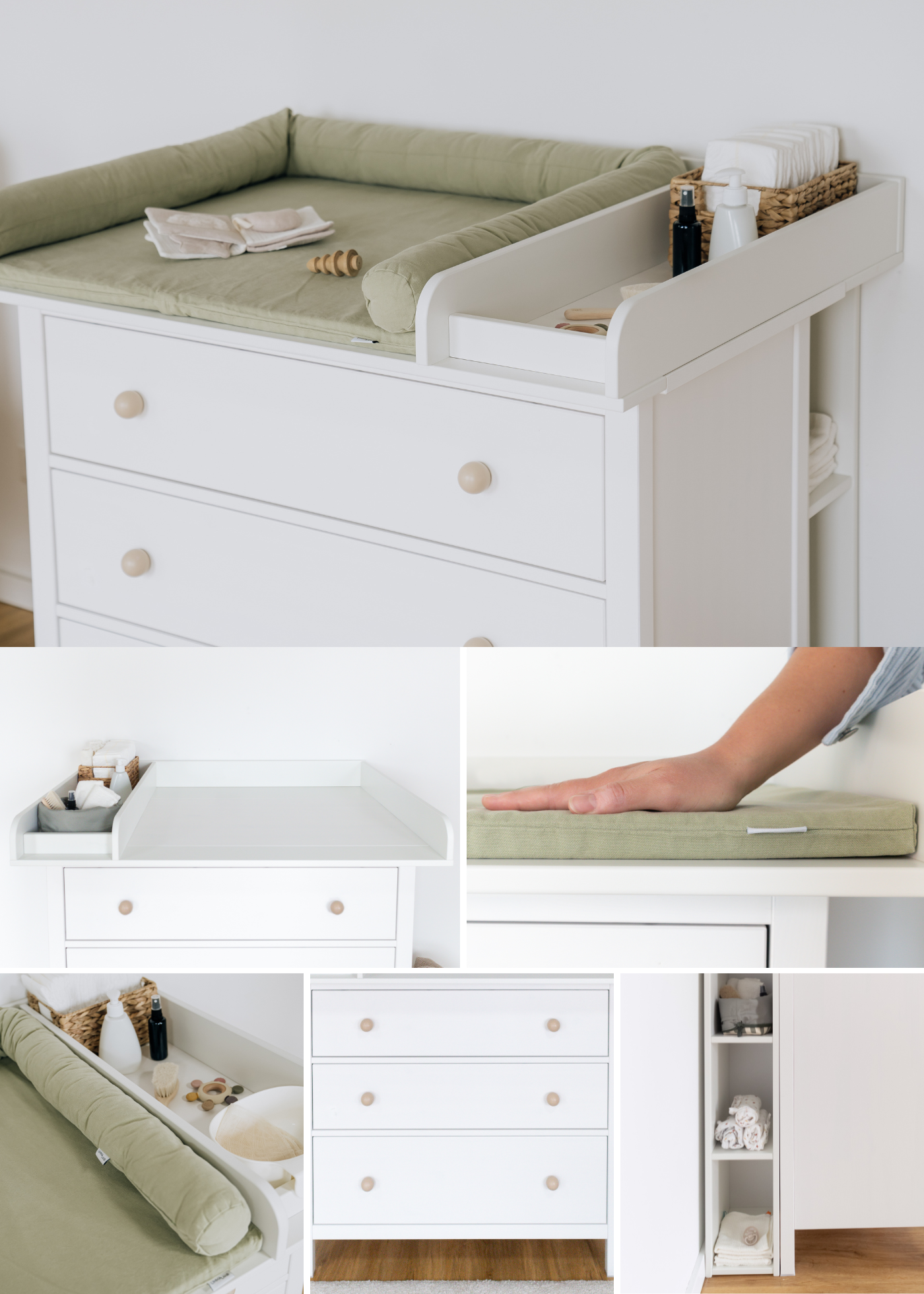 Set pour IKEA HEMNES comme table à langer en eucalyptus (6 produits)