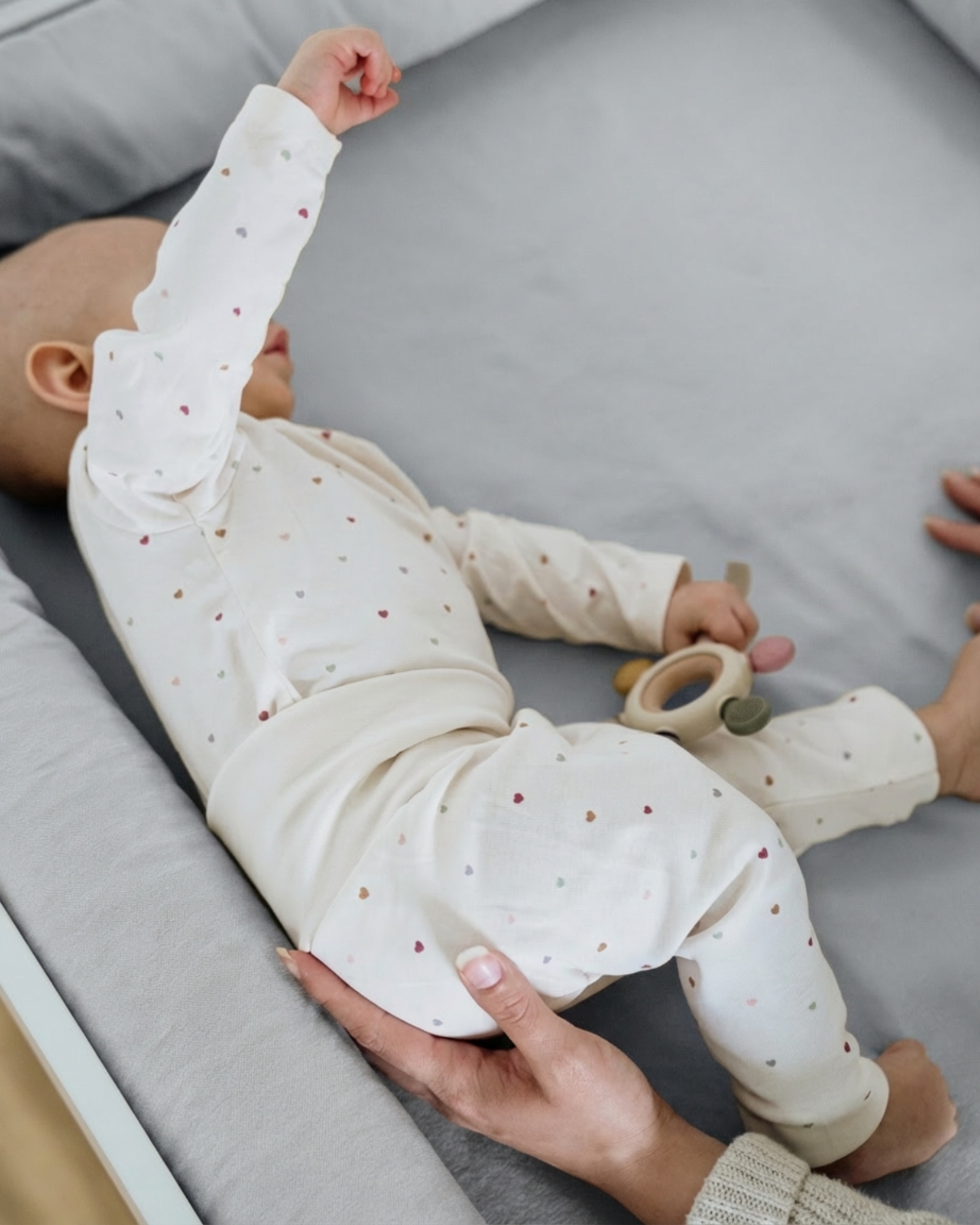 Baby, Babykleidung, Latz/Overall?, Punktmuster, Schnullerclip