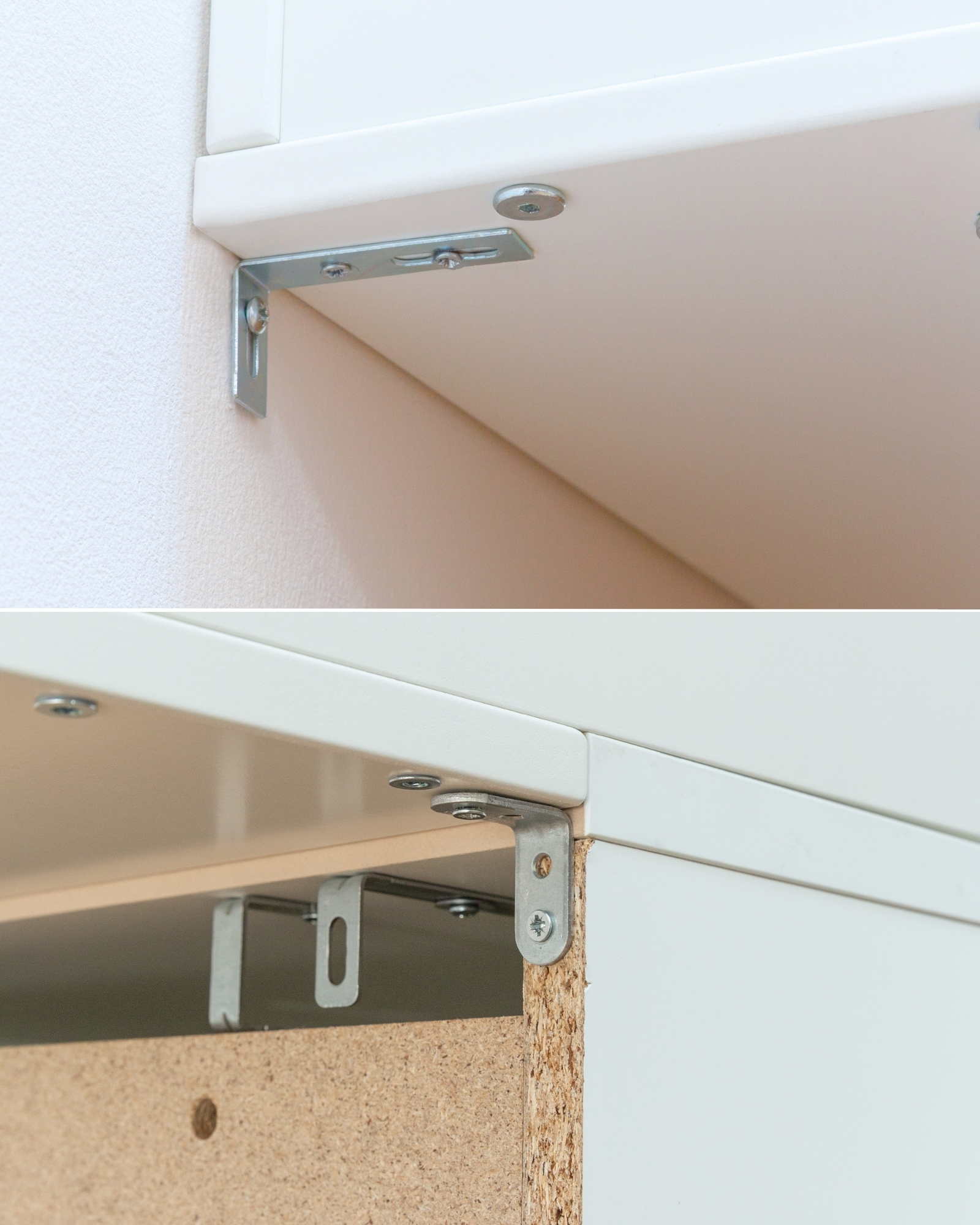 Schrankbeschlag, Wandmontage, Metallhalter, Schraubenverbindung, Korpusbefestigung