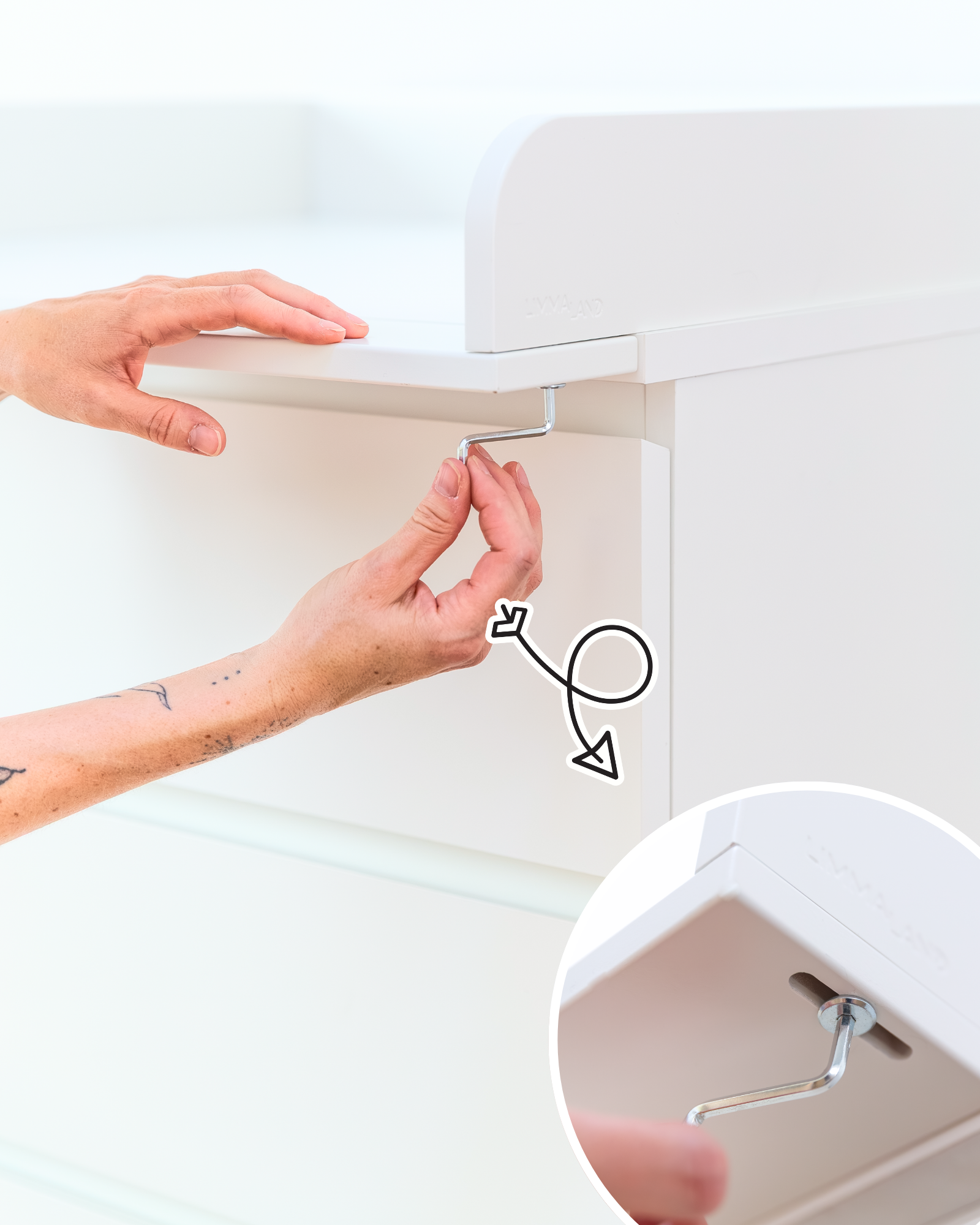 Küche, Schrank, Griff, Montage, Weiß