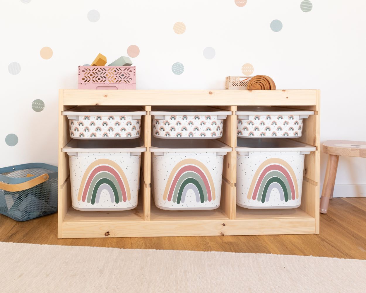 IKEA TROFAST Regenbogen Motiv Jungenzimmer IKEA TROFAST Regenbogen Motiv Jungenzimmer