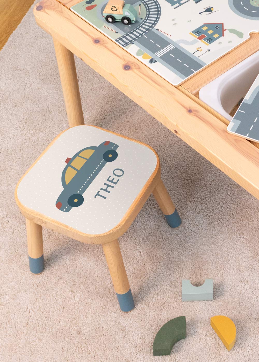 Polizei Klebefolie für Ikea Flisat Kinderhocker personalisierbar Polizei Klebefolie für Ikea Flisat Kinderhocker personalisierbar