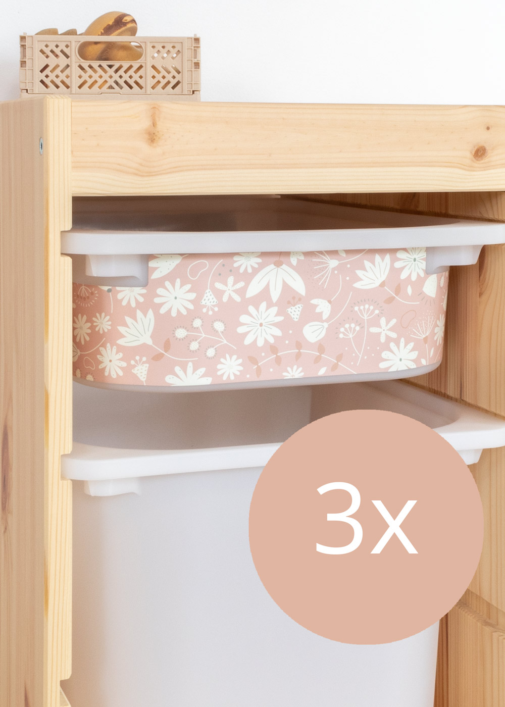 stickerset ikea trofast box klein blumig blush 3er set 3 stickerset ikea trofast box klein blumig blush 3er set 3