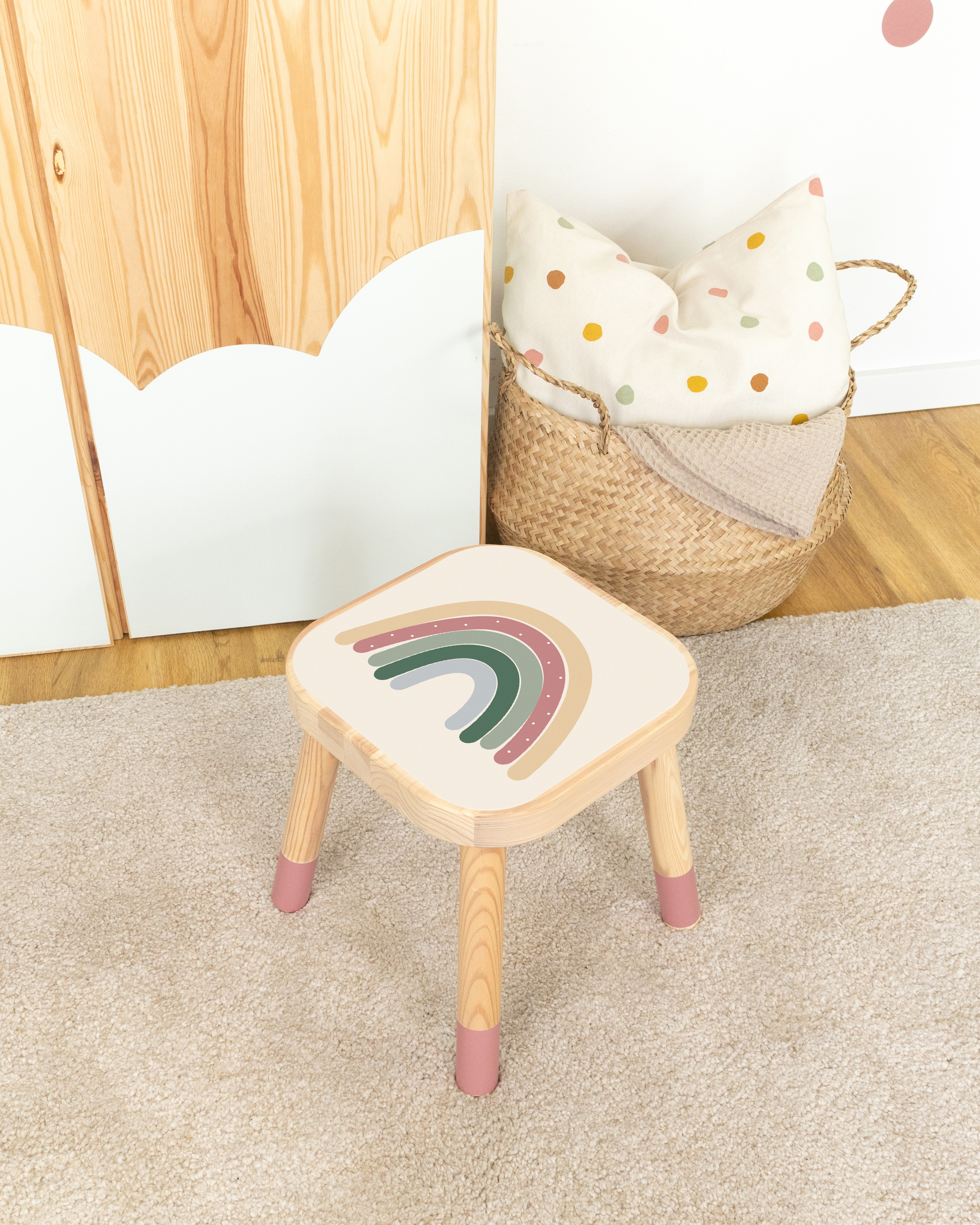 klebefolie ikea flisat kinderhocker vielfalt regenbogen 3