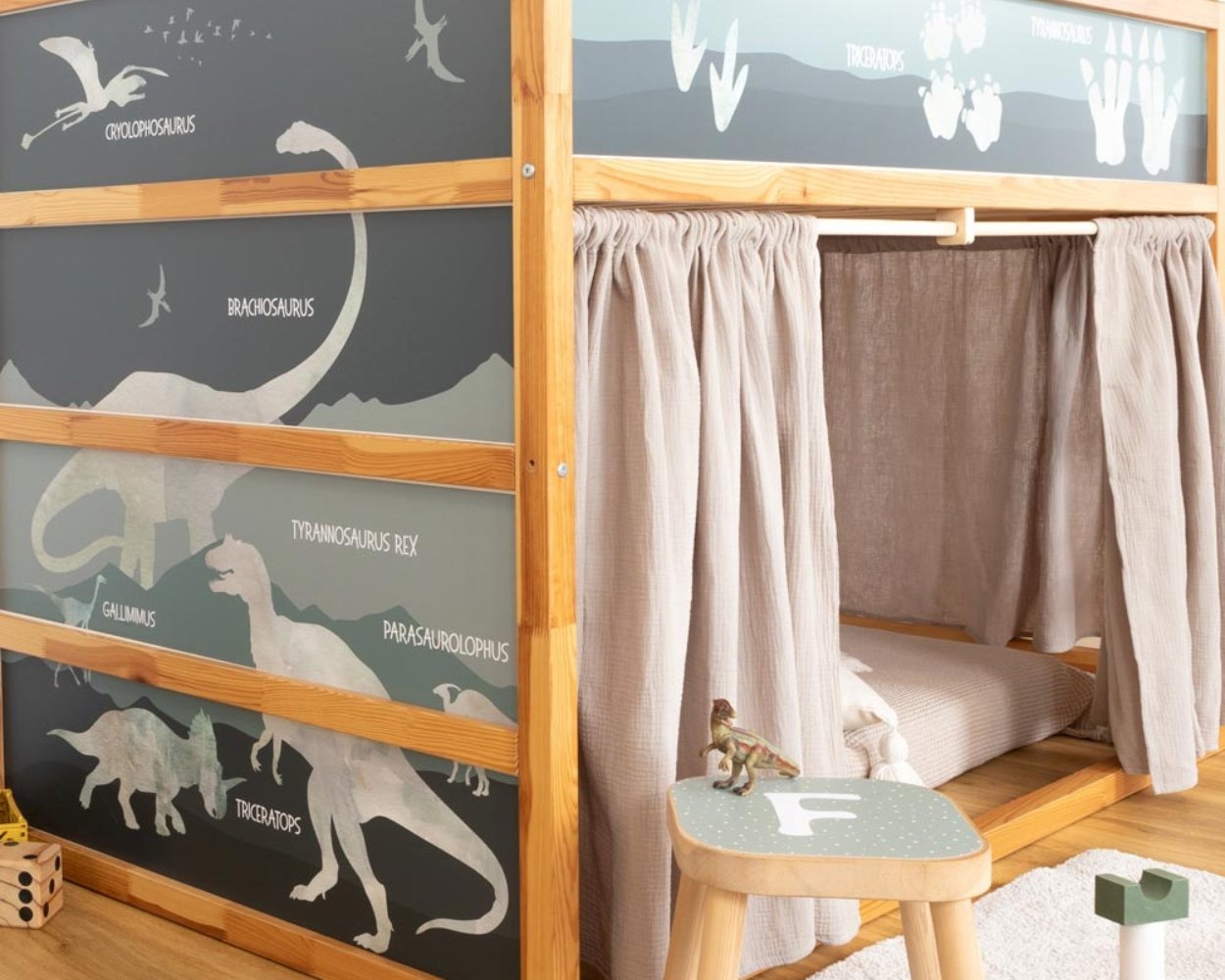 Die schönste Dino-Deko passen für das Ikea Kura Dino Bett von Limmaland