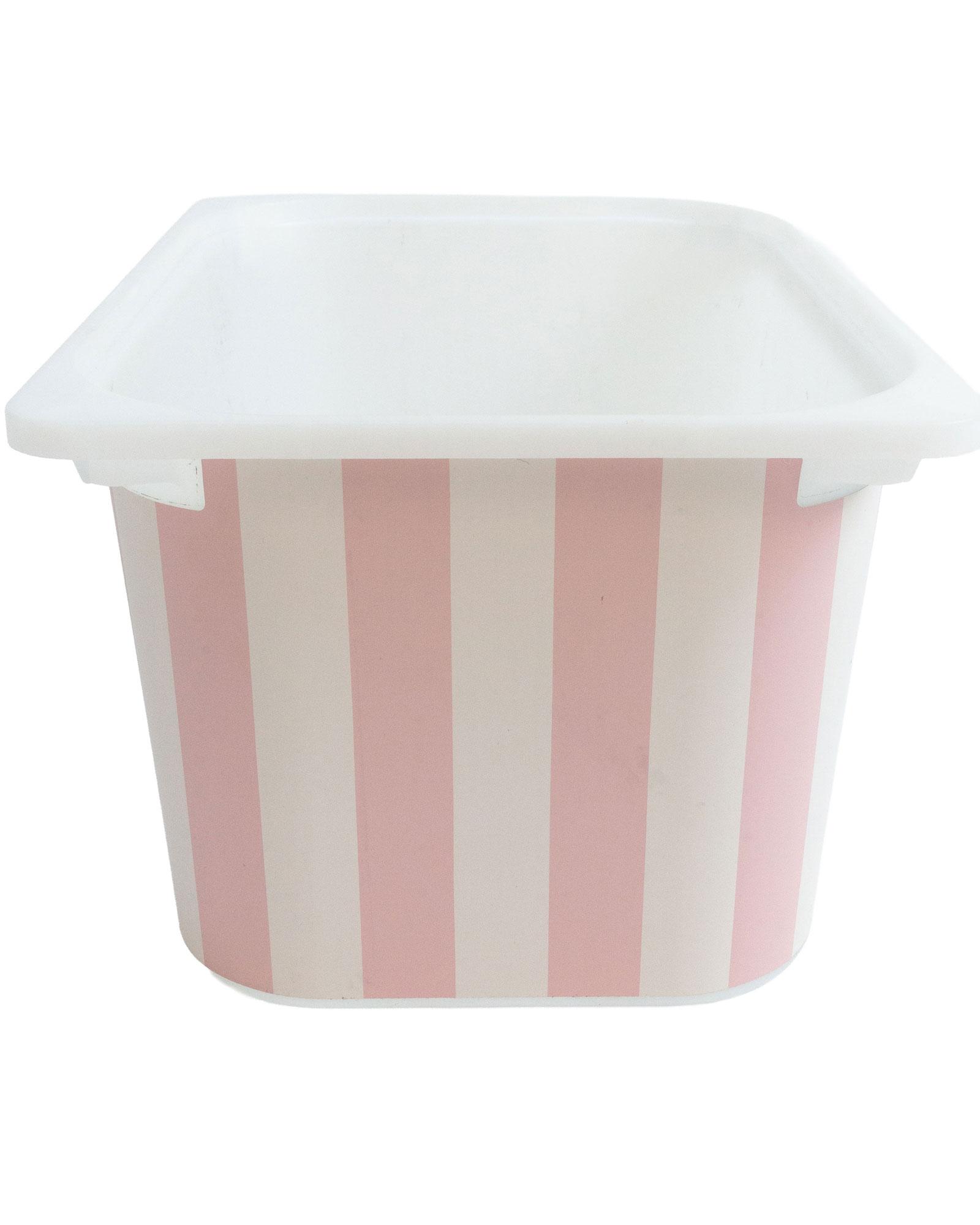 Aufbewahrungsbehälter, Aufbewahrung, Container, Pralinen- oder Snackbox, rosa Streifen