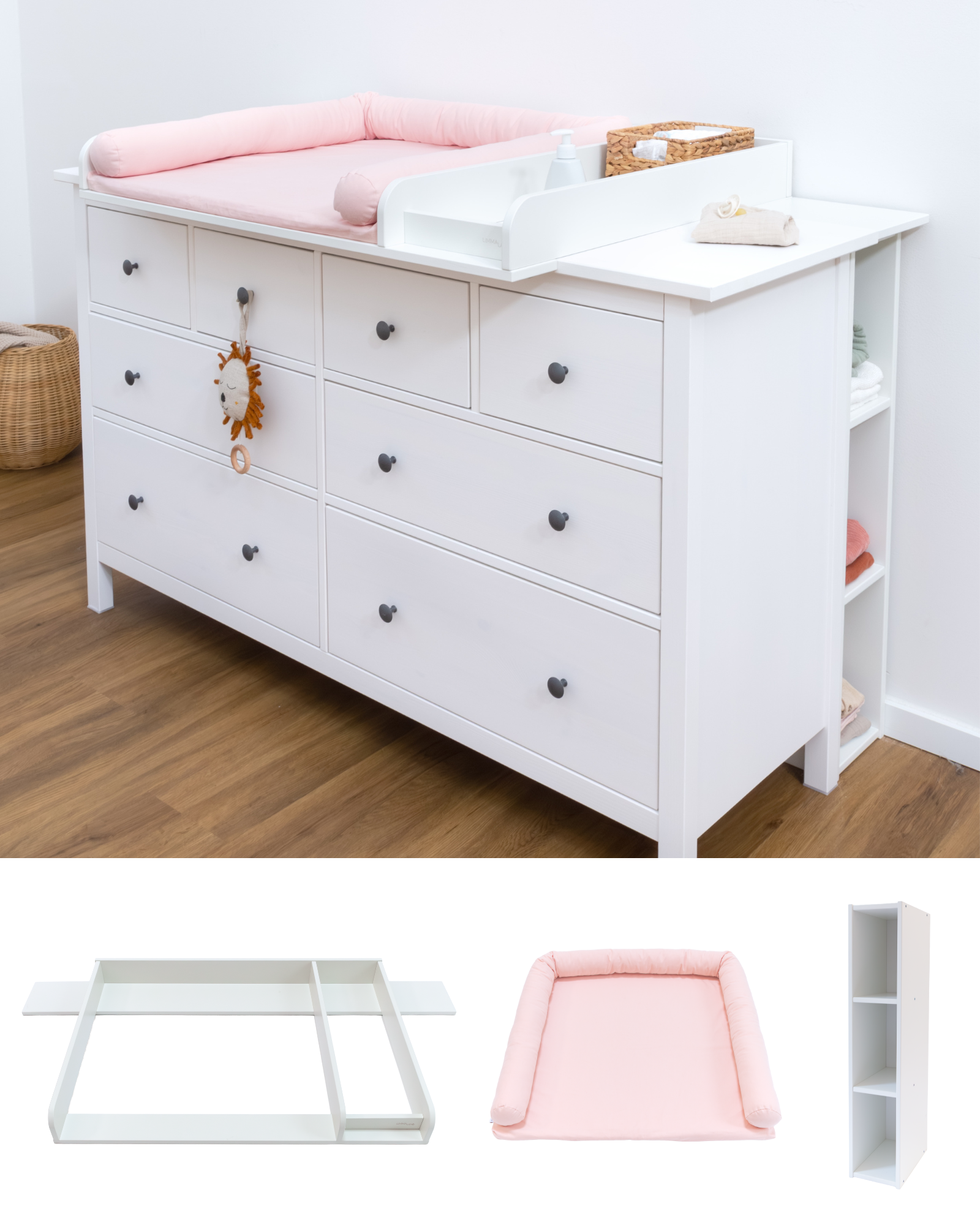 wickelkommode ikea hemnes 160 set komfort blush 00