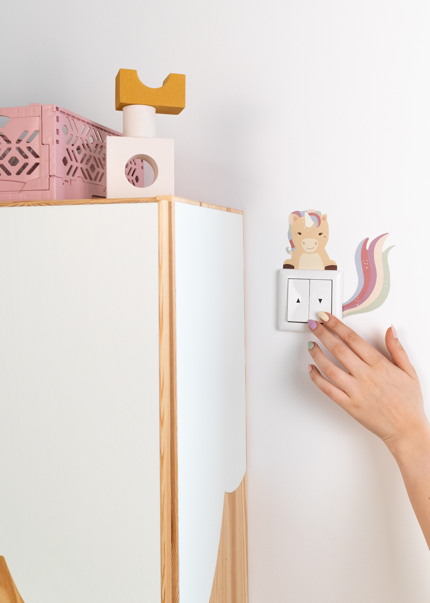 Lichtschalter Sticker mit Tiermotiv Einhorn Lichtschalter Sticker mit Tiermotiv Einhorn
