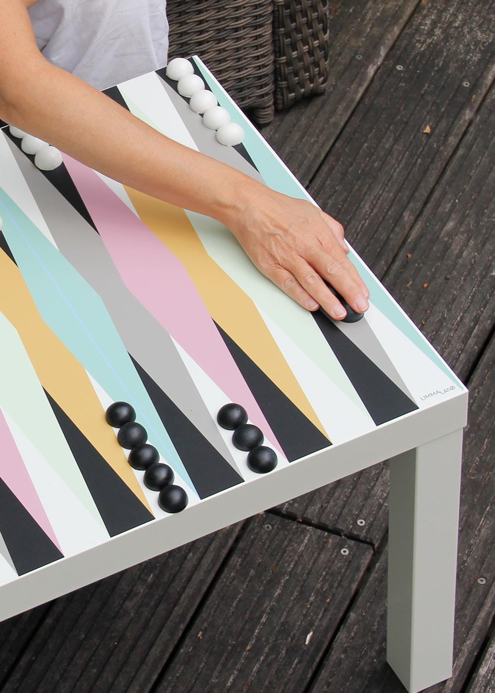 Ikea Lack Beistelltisch Backgammon XXL Teilansicht 