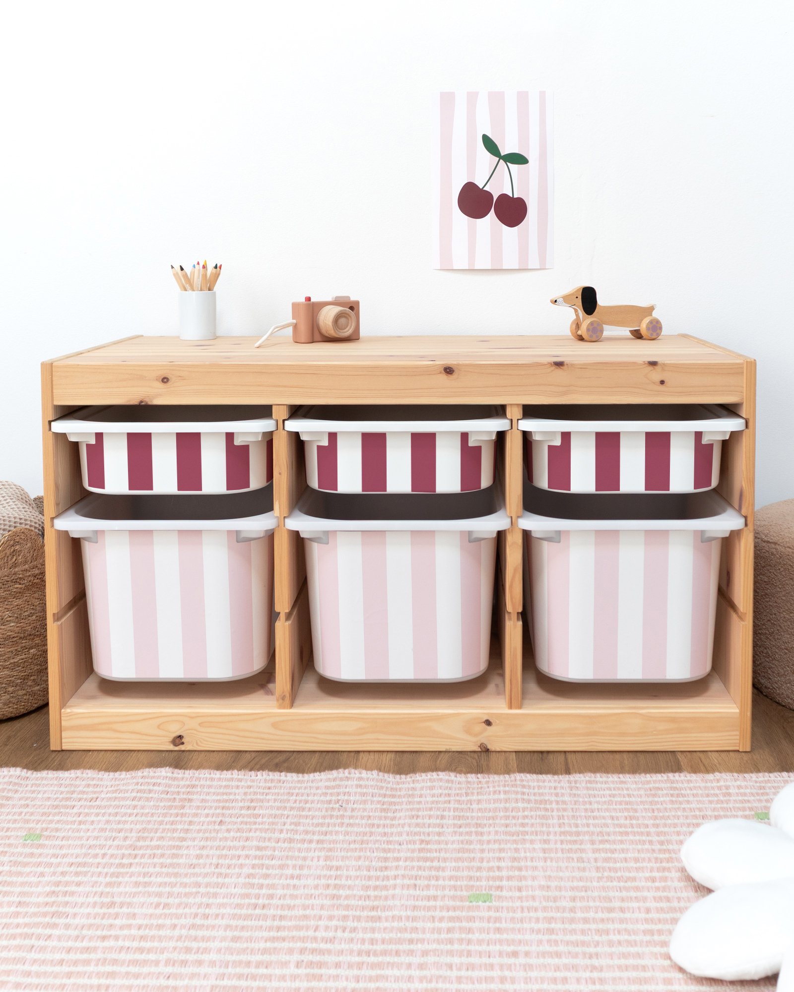 klebefolie ikea trofast box klein kopfseite vichy streifig beerig 3er Set 2 klebefolie ikea trofast box klein kopfseite vichy streifig beerig 3er Set 2