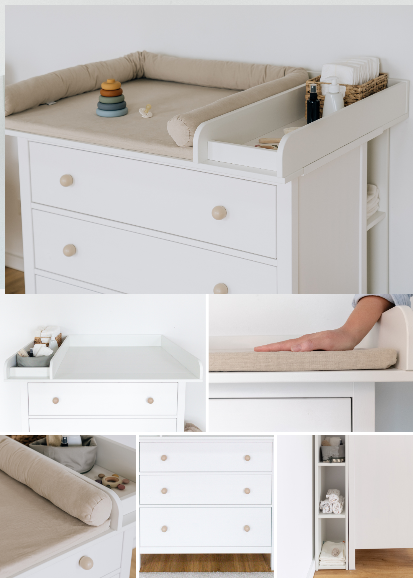 Set pour IKEA HEMNES comme table à langer en beige (6 produits)