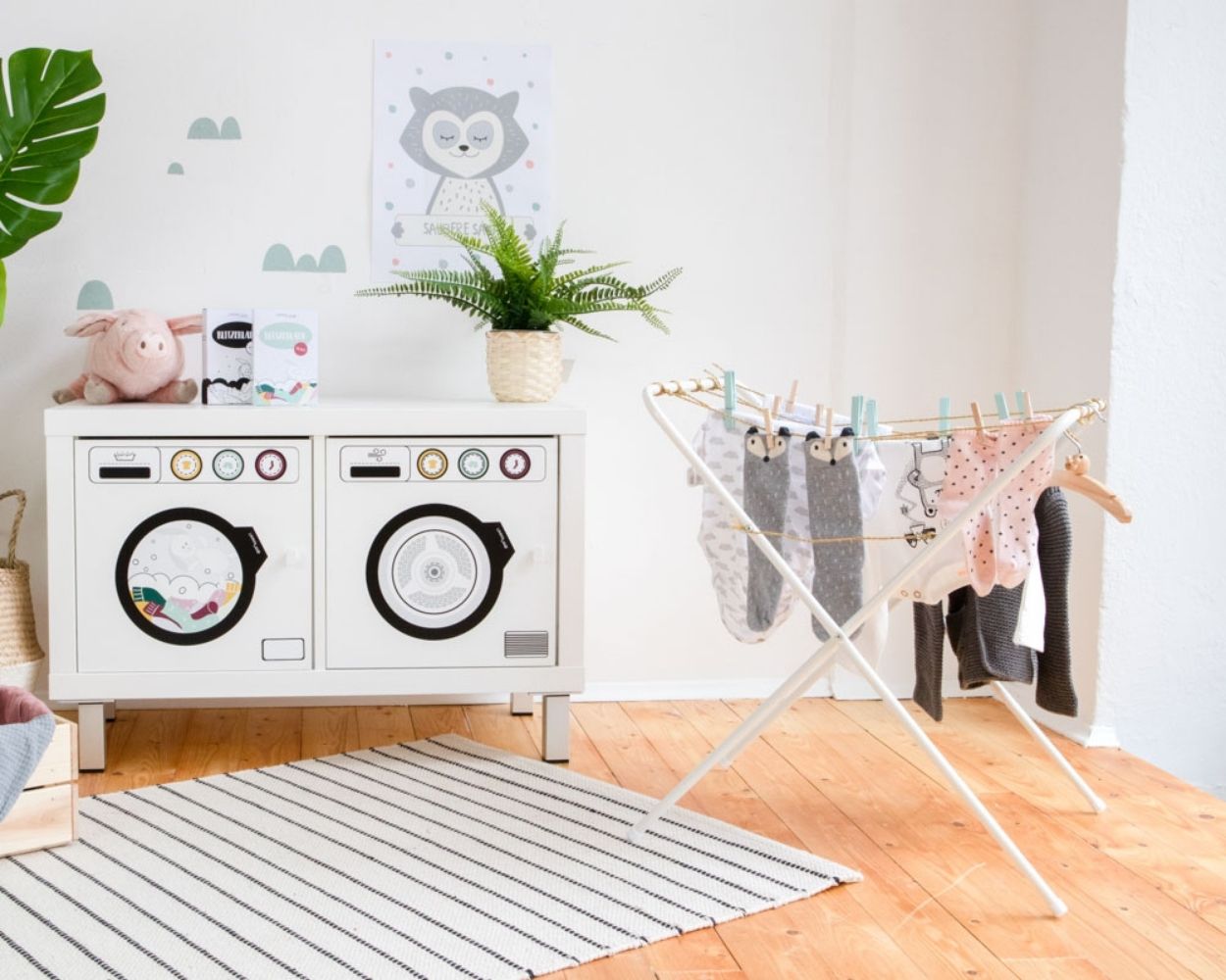 Montessori DIY Wäscheständer für Kinder