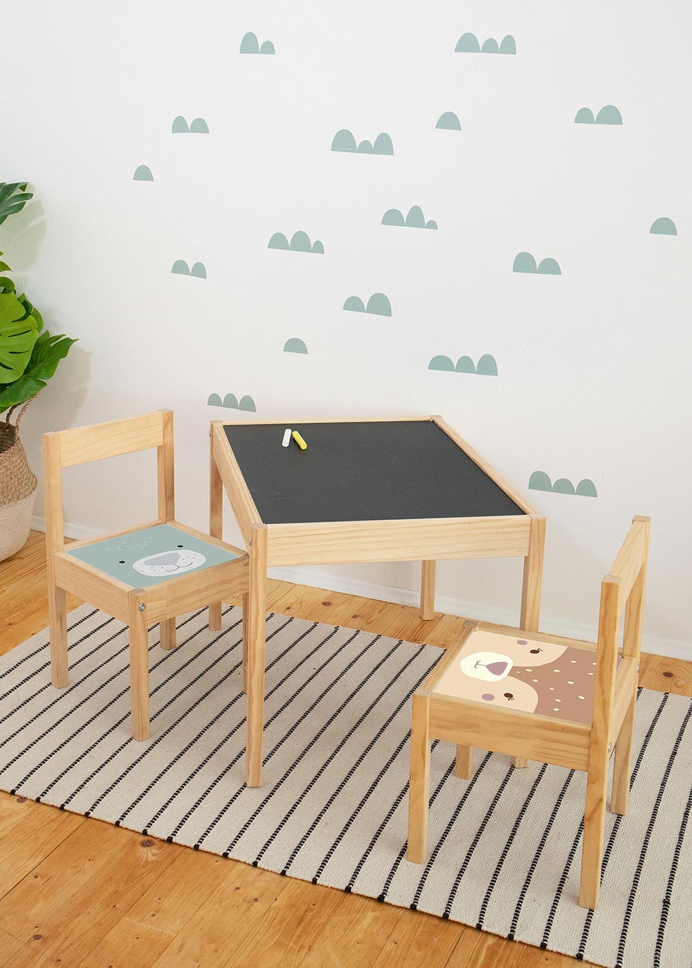 klebefolie ikea laett kinderstuhl tierig reh 3