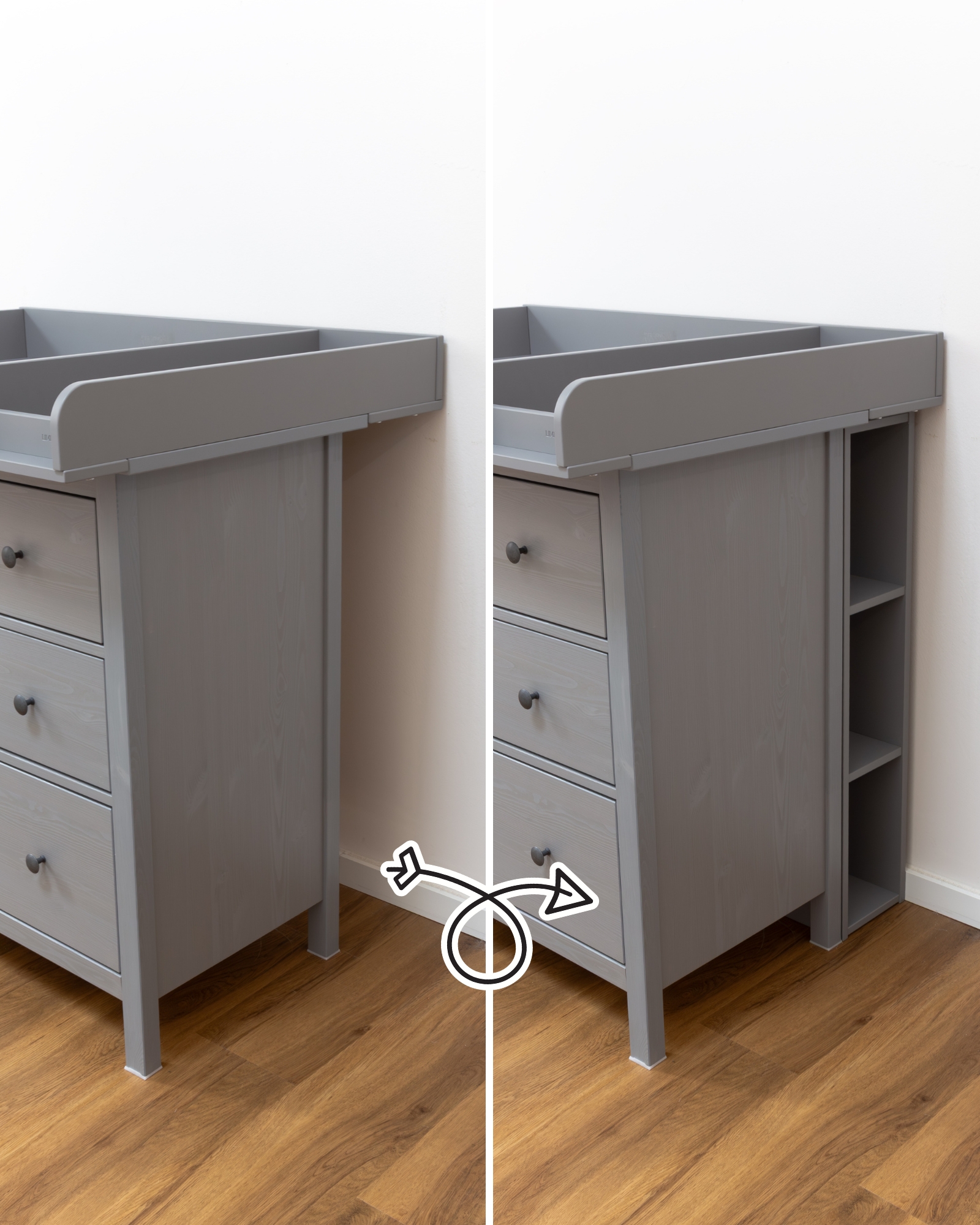 wickelkommode ikea hemnes 108 set grau komfort eukalyptus light 5