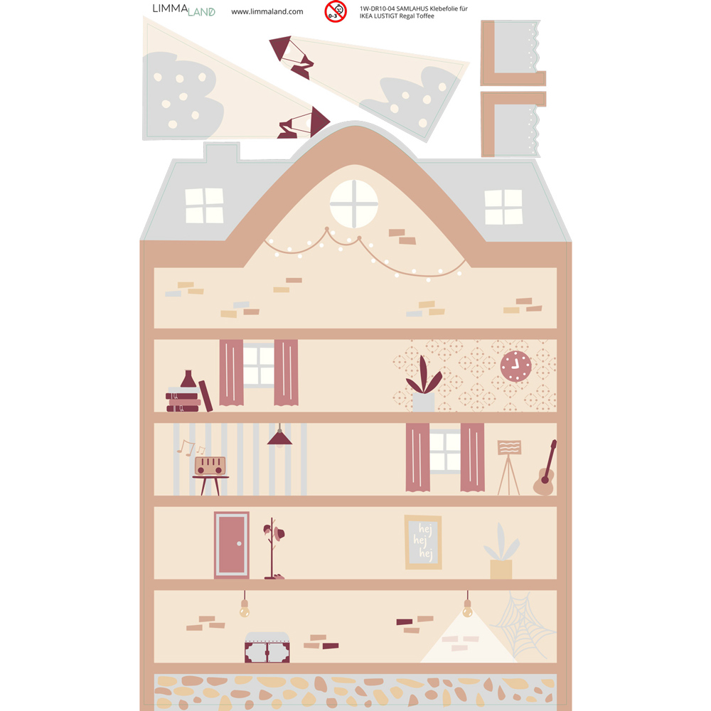 klebefolie ikea lustigt regal samlahus toffee 99