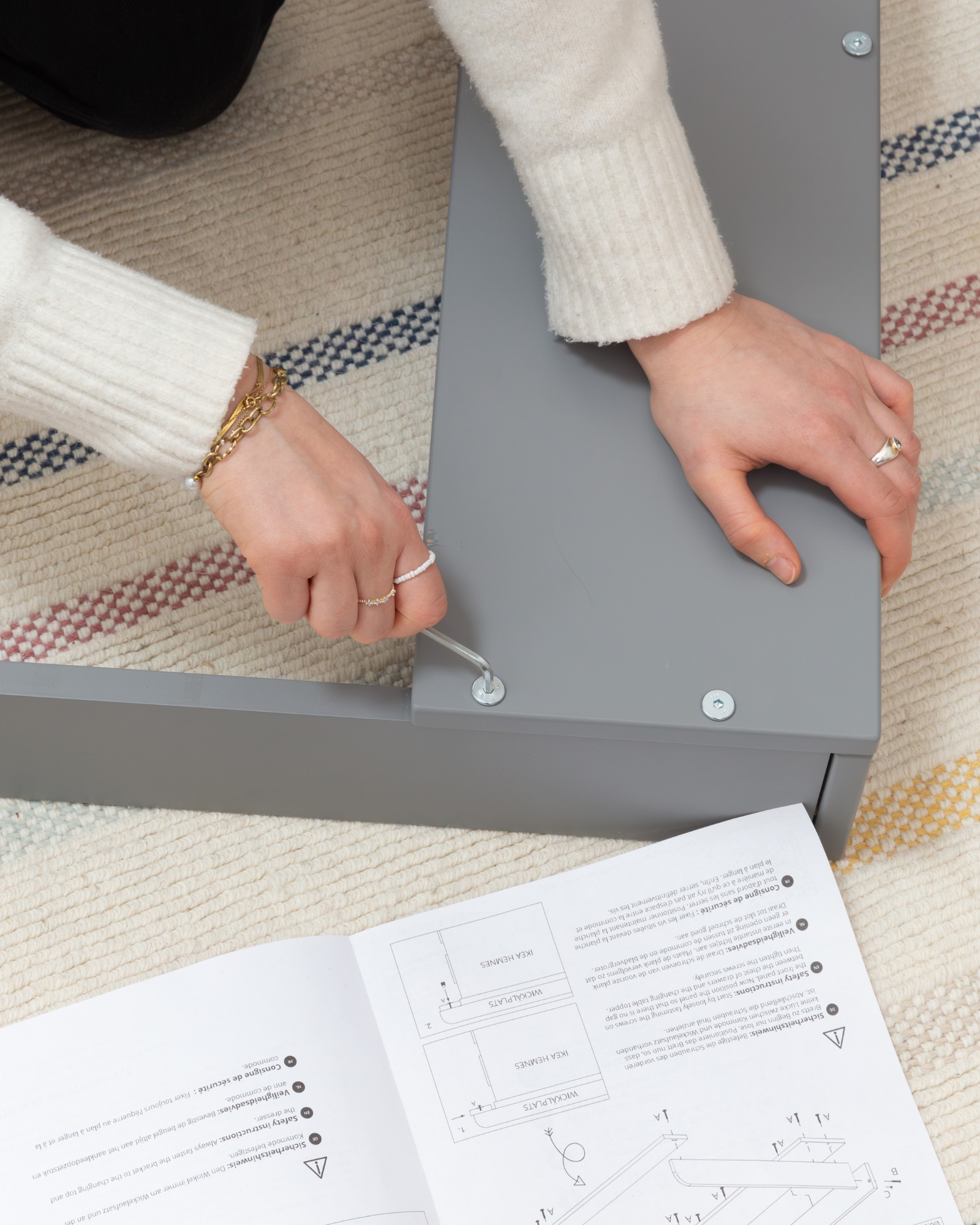 wickelkommode ikea hemnes 108 set grau komfort blush 14