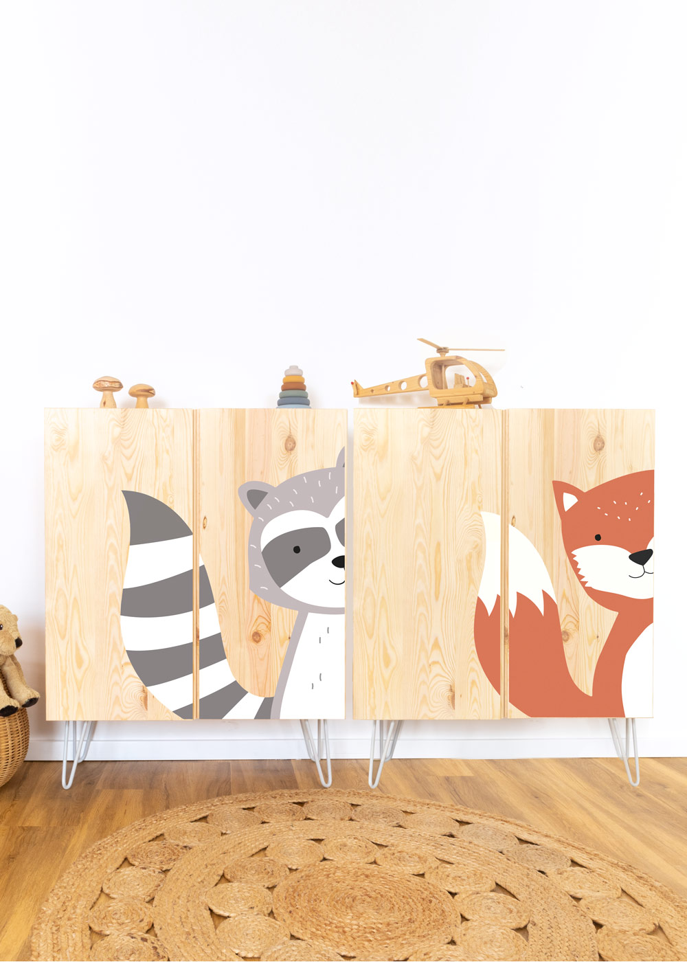 stickerset ikea ivar schrank tierig waschbaer 3 stickerset ikea ivar schrank tierig waschbaer 3