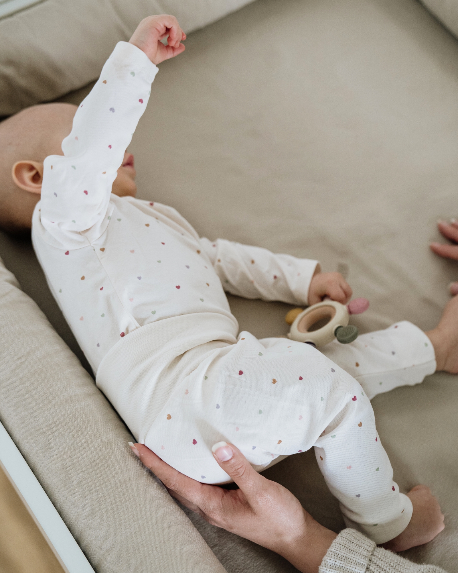baby, onesie, jumpsuit, dots, cotton