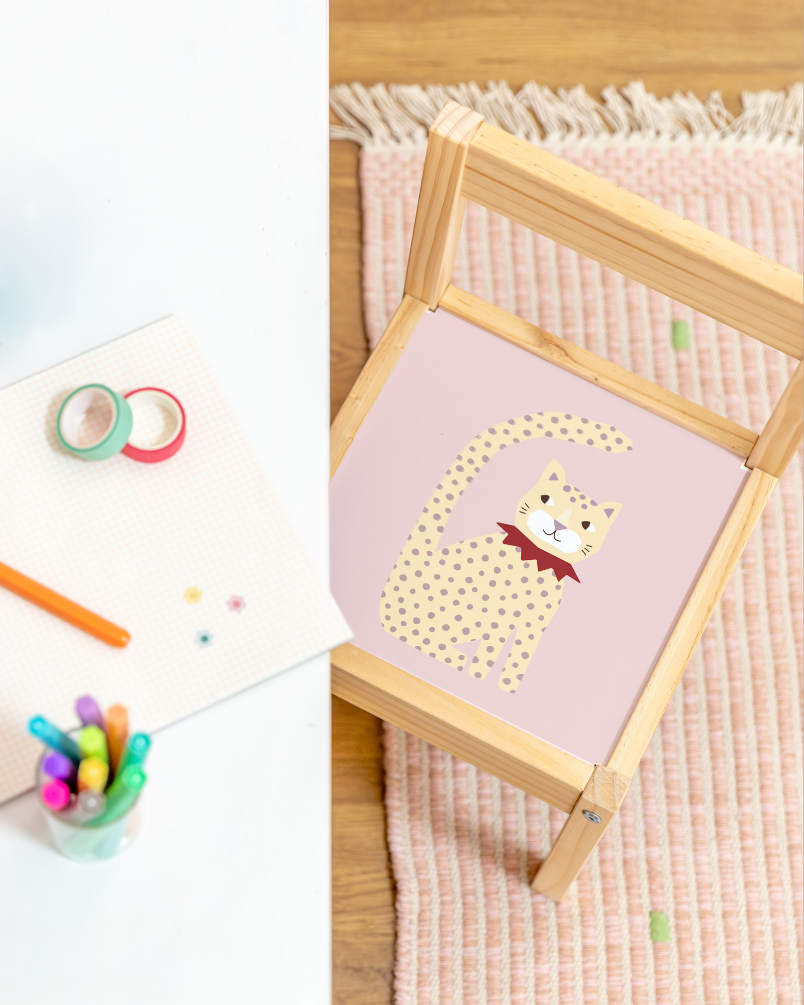 klebefolie ikea laett kinderstuhl lille vruende katze 0