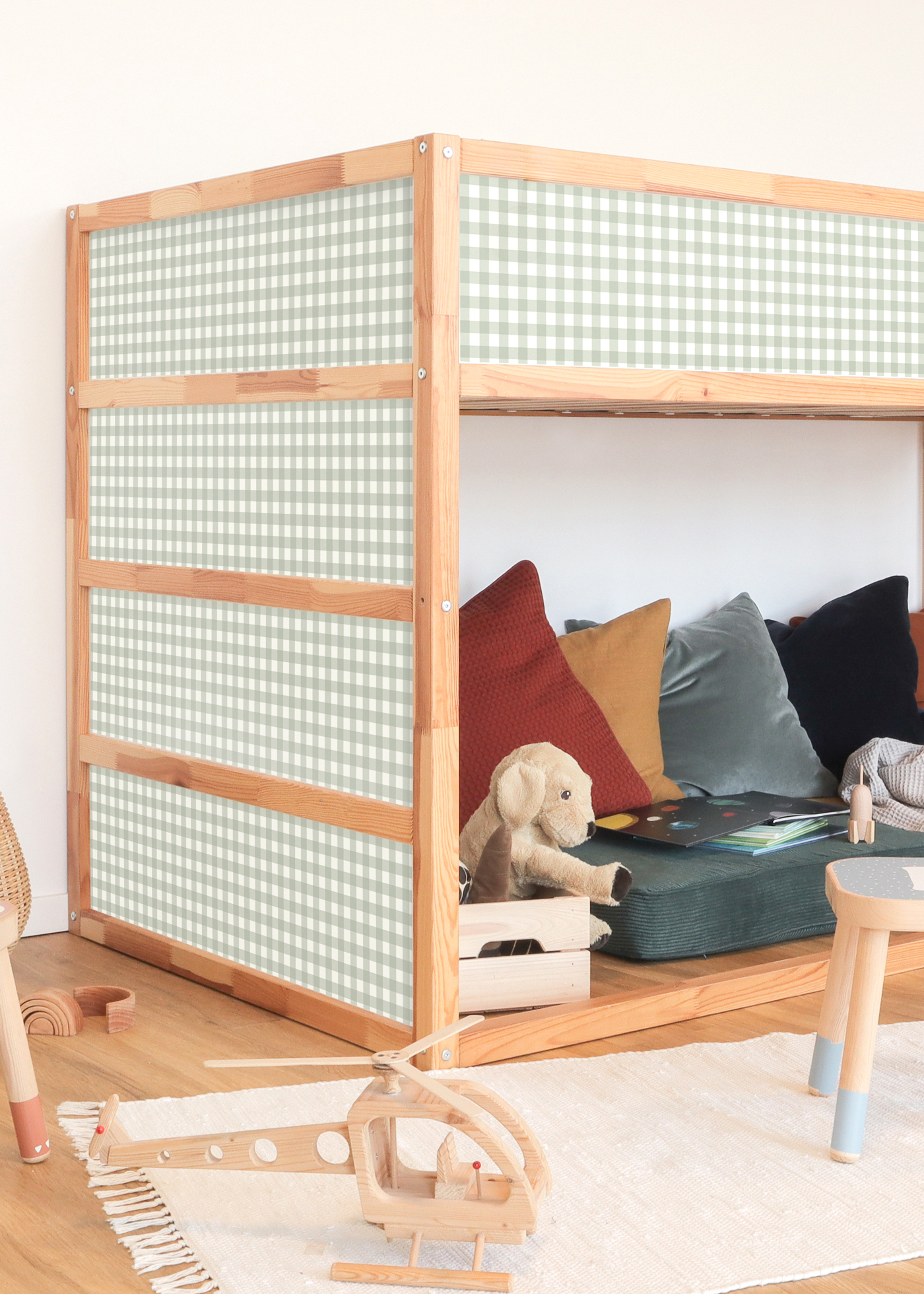 klebefolie ikea kura hochbett vichy karo eukalyptus 5er set 0 klebefolie ikea kura hochbett vichy karo eukalyptus 5er set 0