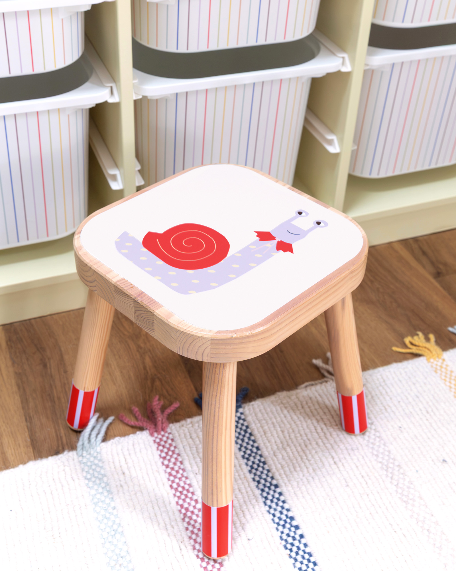 klebefolie ikea flisat kinderhocker lille vruende schnecke 4