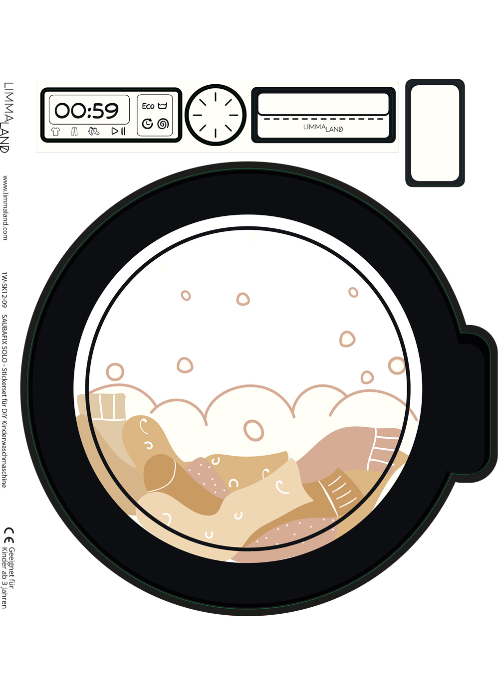 stickerset kinderwaschmaschine saubafix solo 5 stickerset kinderwaschmaschine saubafix solo 5